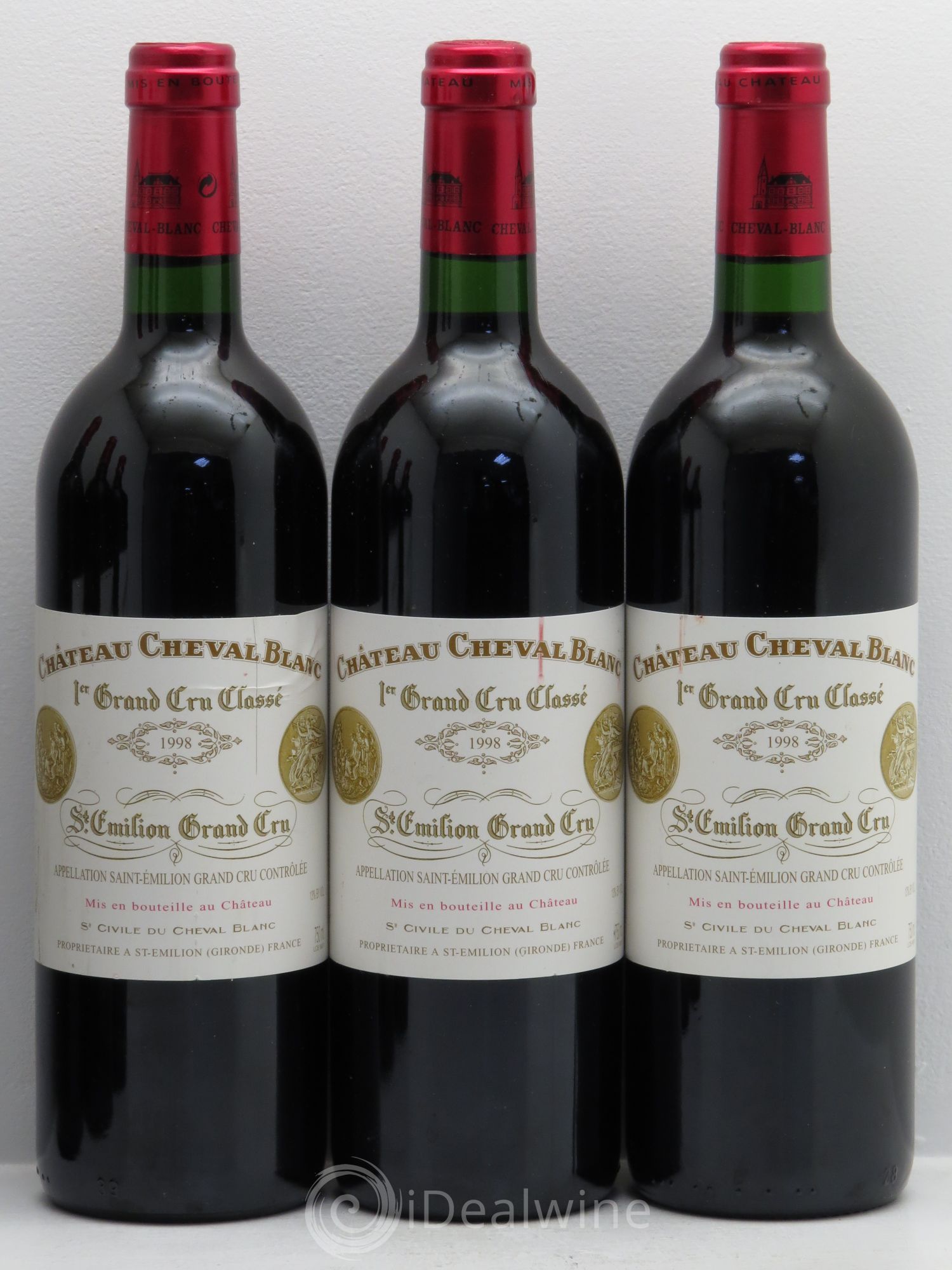 Château Cheval Blanc 1er Grand Cru Classé A 1998 - Lot de 6 bouteilles - 1
