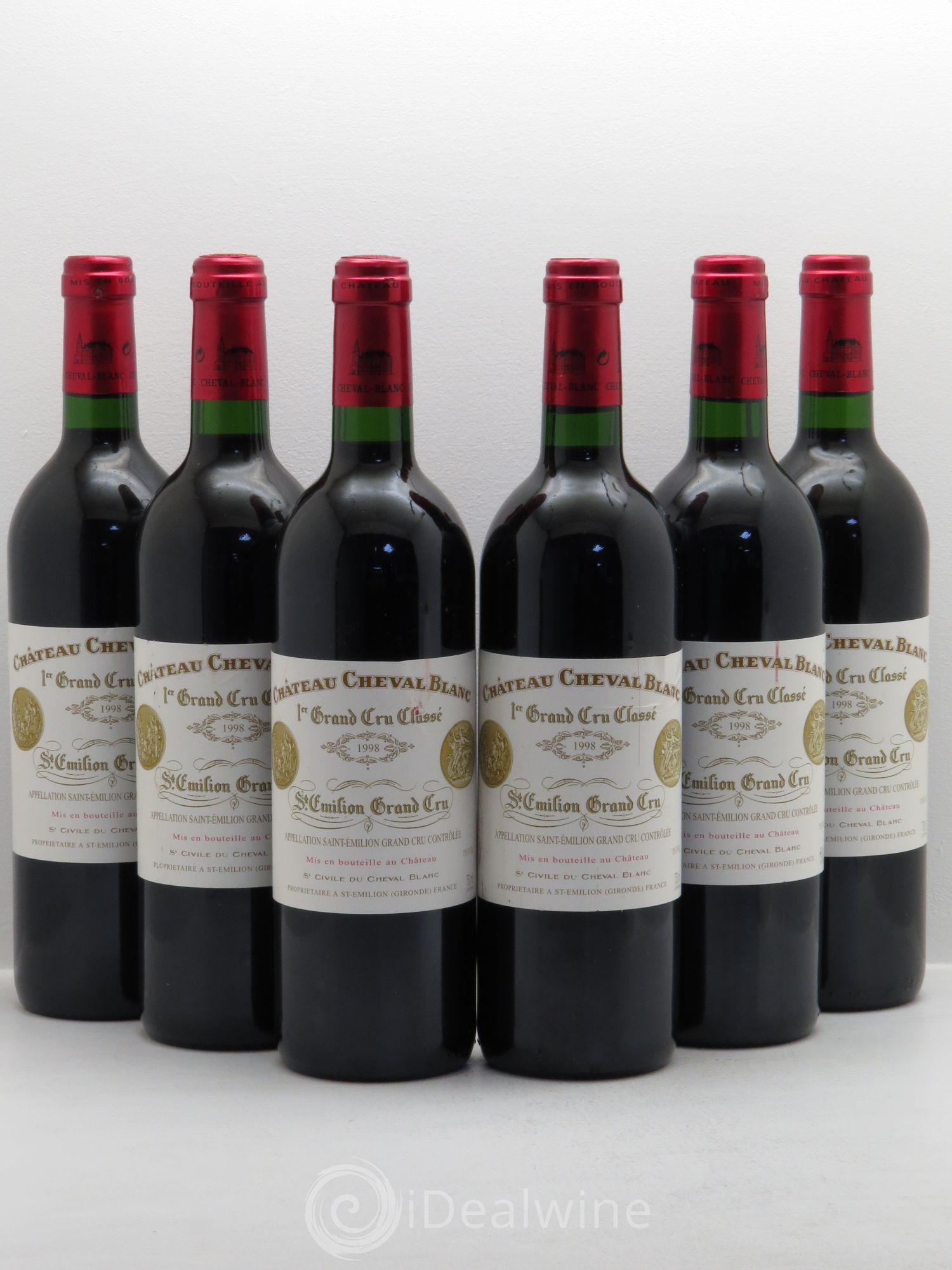 Château Cheval Blanc 1er Grand Cru Classé A 1998 - Lot de 6 bouteilles - 0