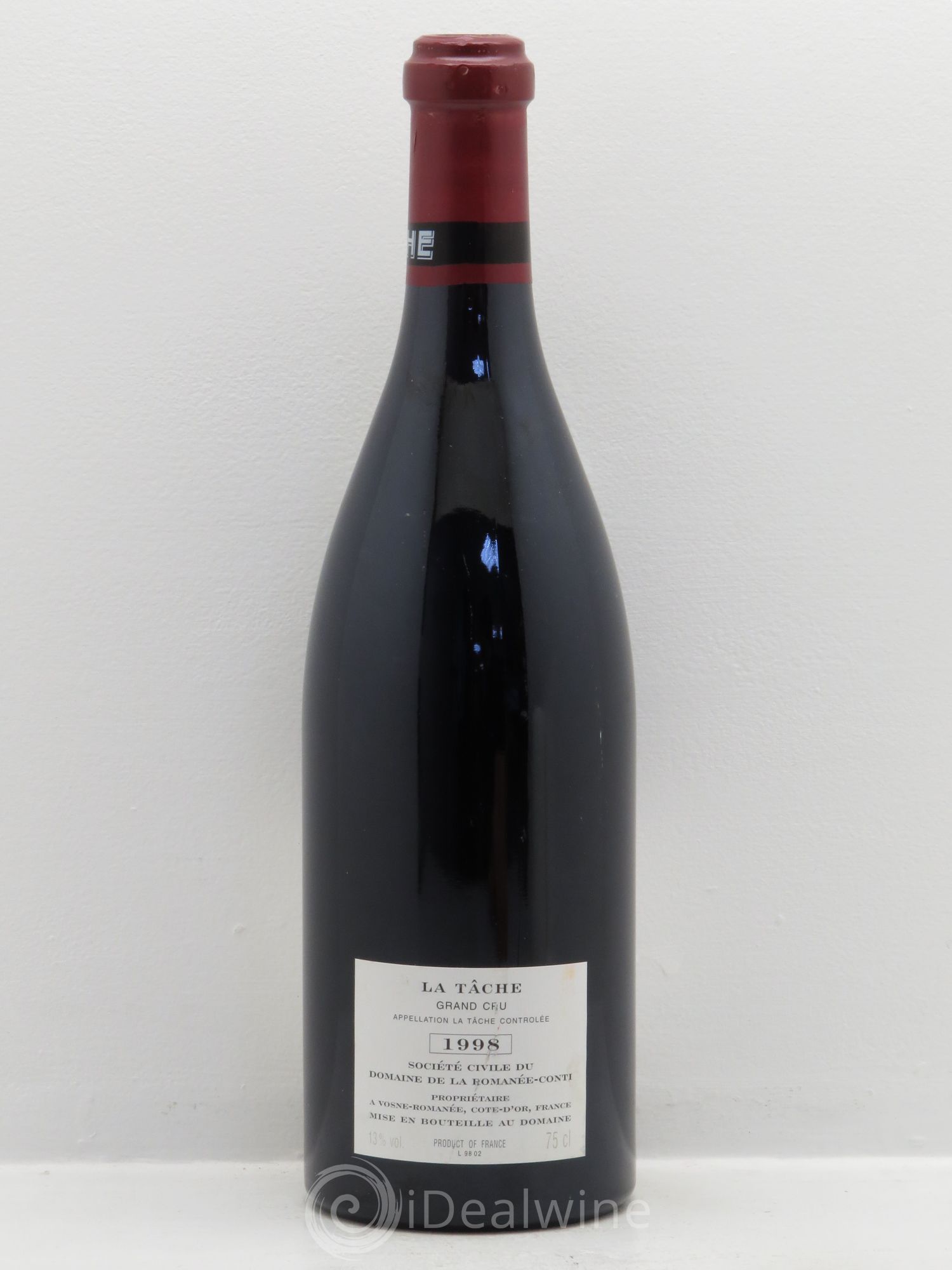 La Tâche Grand Cru Domaine de la Romanée-Conti 1998 - Lot de 1 bouteille - 1