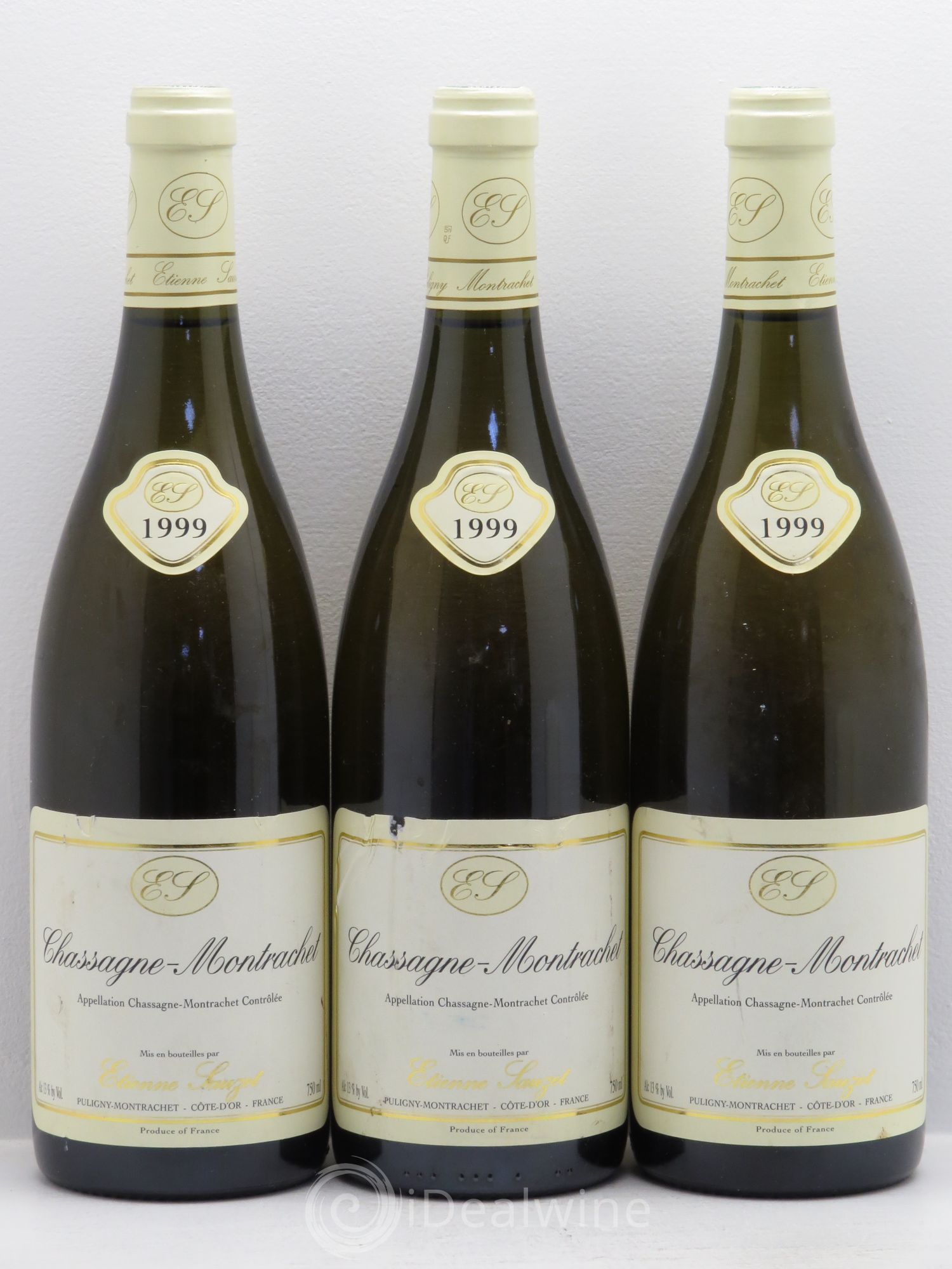 Chassagne-Montrachet Etienne Sauzet 1999 - Lot de 3 bouteilles - 0