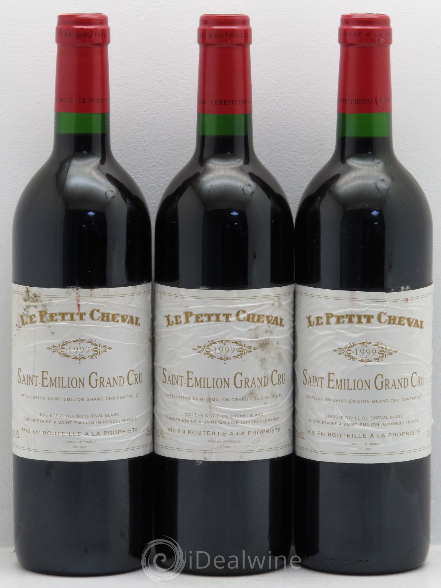 Le Petit Cheval Second Vin 1999 - Lot de 3 bouteilles - 0