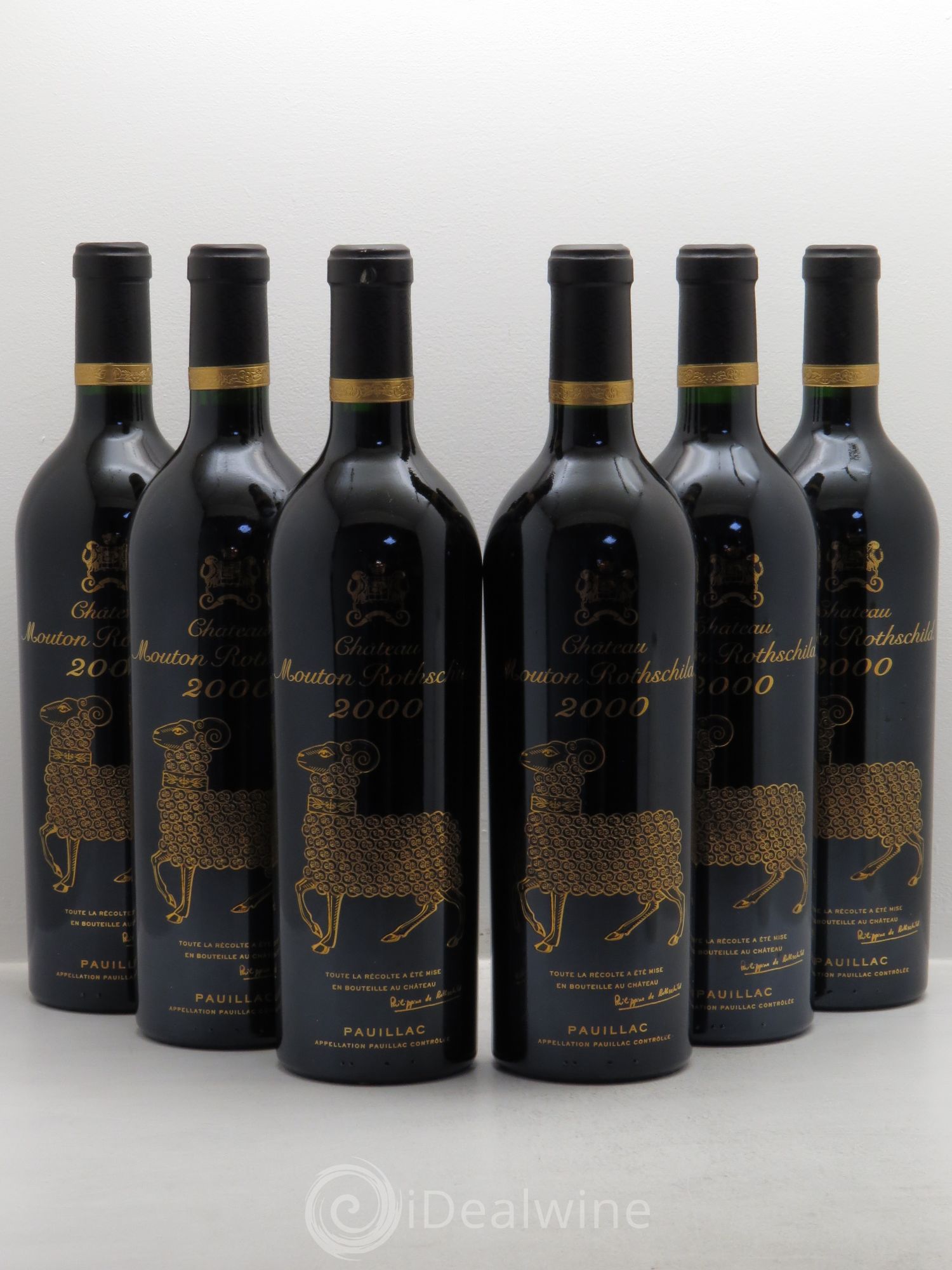 Château Mouton Rothschild 1er Grand Cru Classé 2000 - Lot de 6 bouteilles - 0