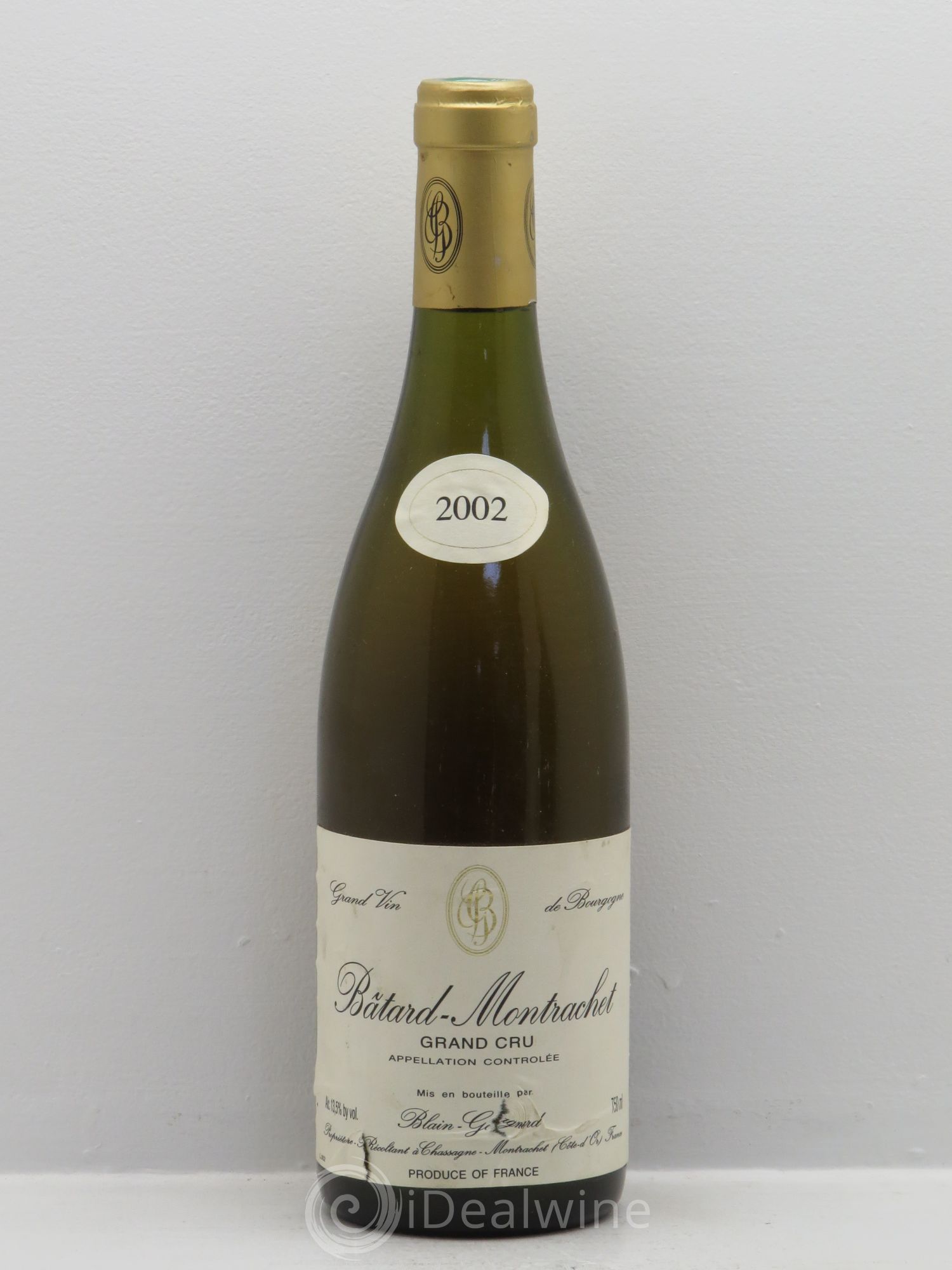 Bâtard-Montrachet Grand Cru Blain-Gagnard (Domaine) 2002 - Lot de 1 bouteille - 0
