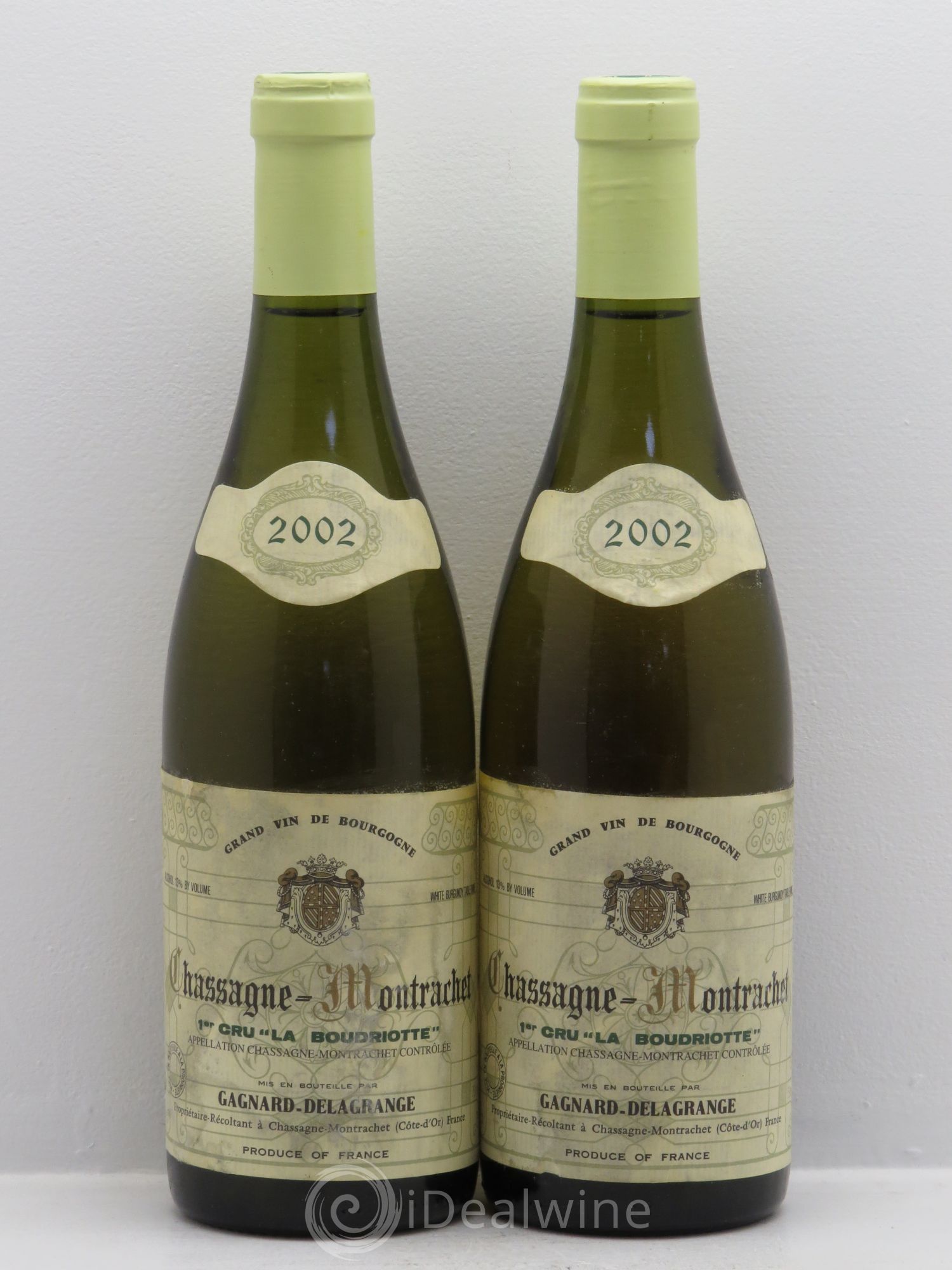 Chassagne-Montrachet 1er Cru Domaine Gagnard Delagrange 2002 - Lot de 2 bouteilles - 0