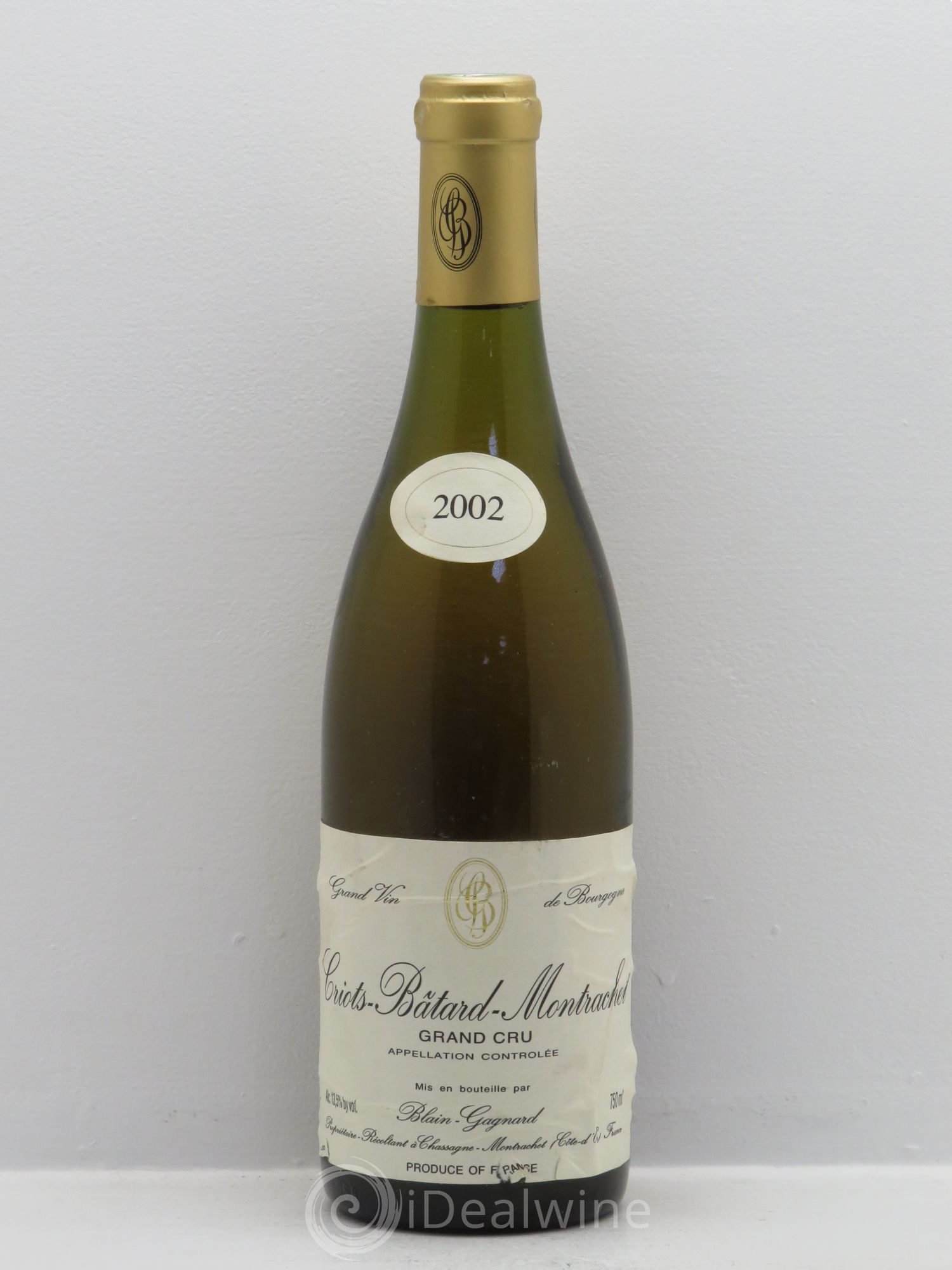 Criots-Bâtard-Montrachet Grand Cru Blain-Gagnard (Domaine) 2002 - Lot de 1 bouteille - 0