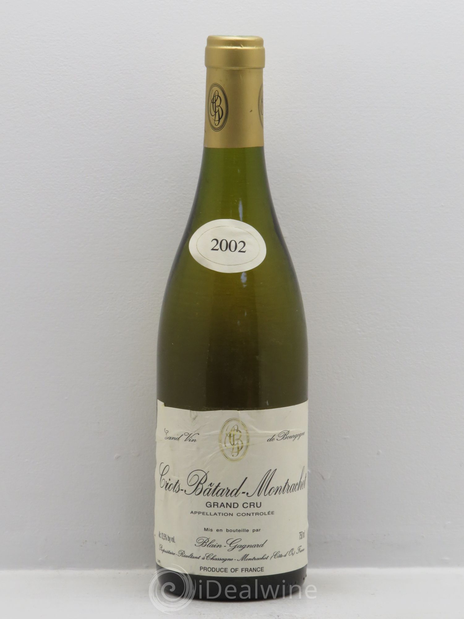 Criots-Bâtard-Montrachet Grand Cru Blain-Gagnard (Domaine) 2002 - Lot de 1 bouteille - 0
