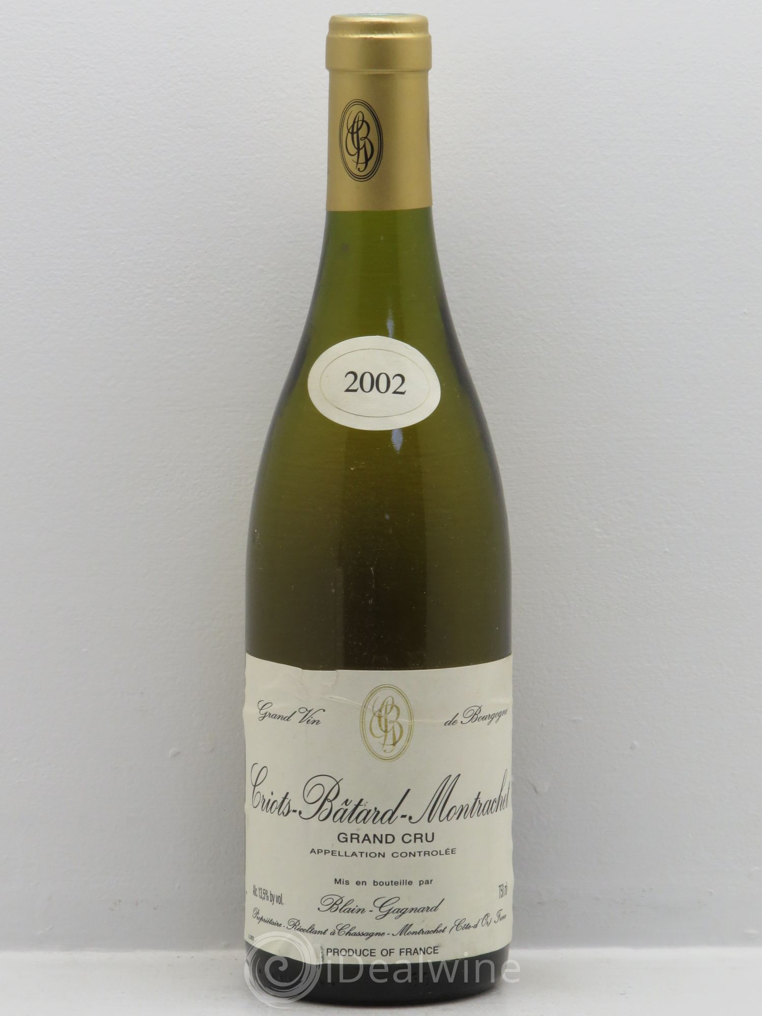 Criots-Bâtard-Montrachet Grand Cru Blain-Gagnard (Domaine) 2002 - Lot de 1 bouteille - 0