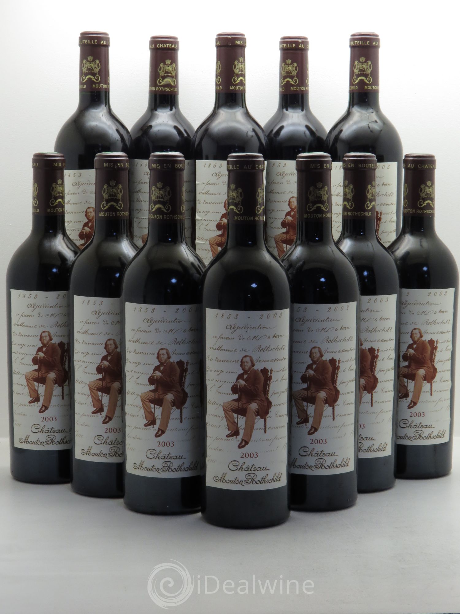 Château Mouton Rothschild 1er Grand Cru Classé 2003 - Lot de 12 bouteilles - 0