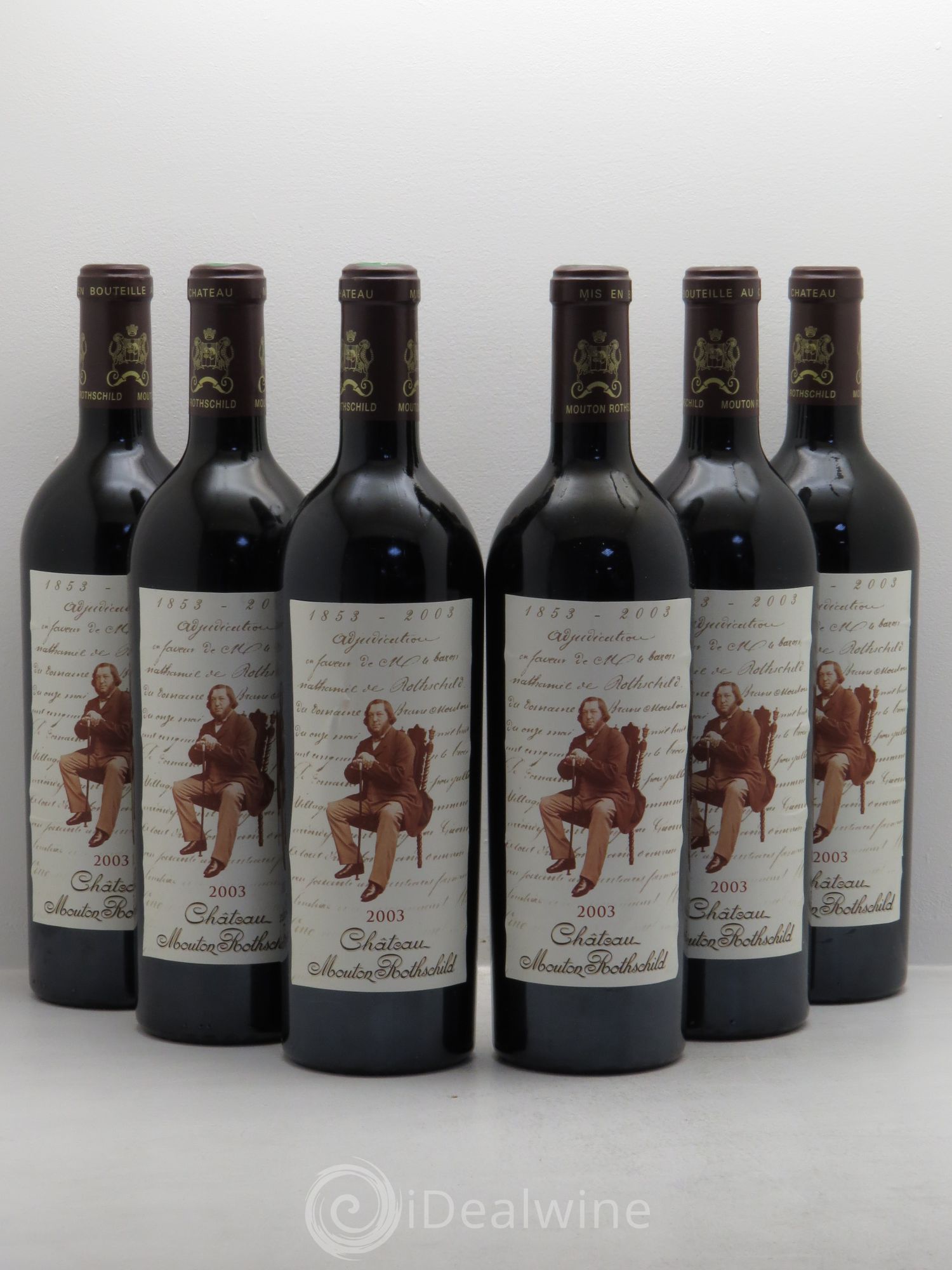 Château Mouton Rothschild 1er Grand Cru Classé 2003 - Lot de 6 bouteilles - 0