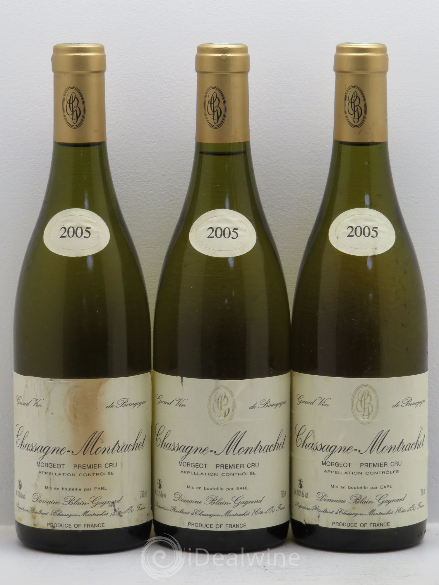 Chassagne-Montrachet 1er Cru 2005 - Lot de 3 bouteilles - 0