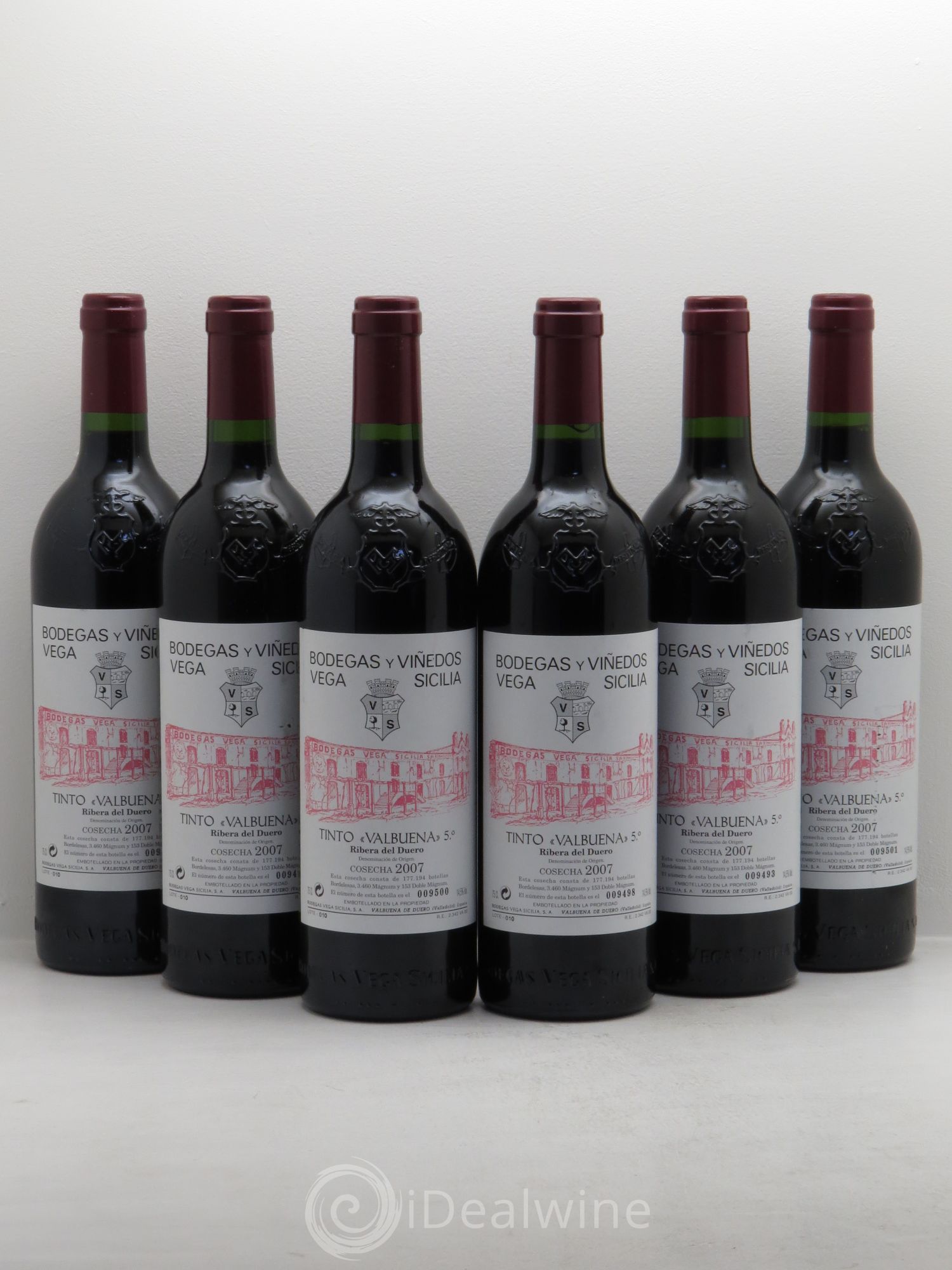 Ribera Del Duero DO Valbuena Domaine Vega Sicilia 2007 - Posten von 6 Flaschen - 0