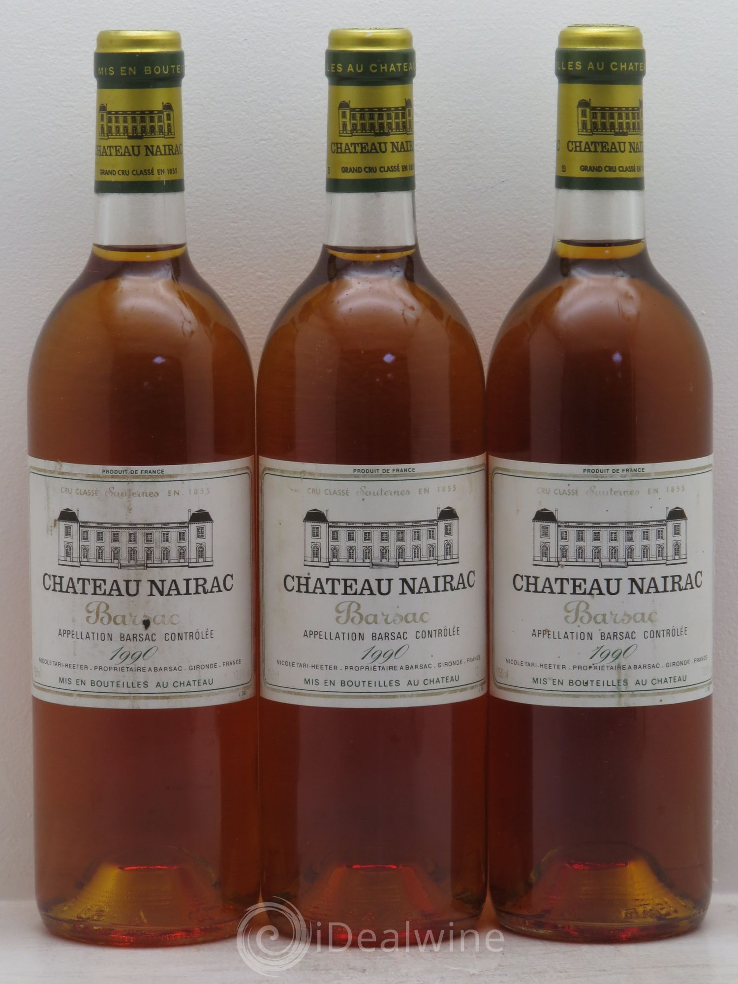 Château Nairac 2ème Grand Cru Classé 1990 - Lotto di 3 bottiglie - 0