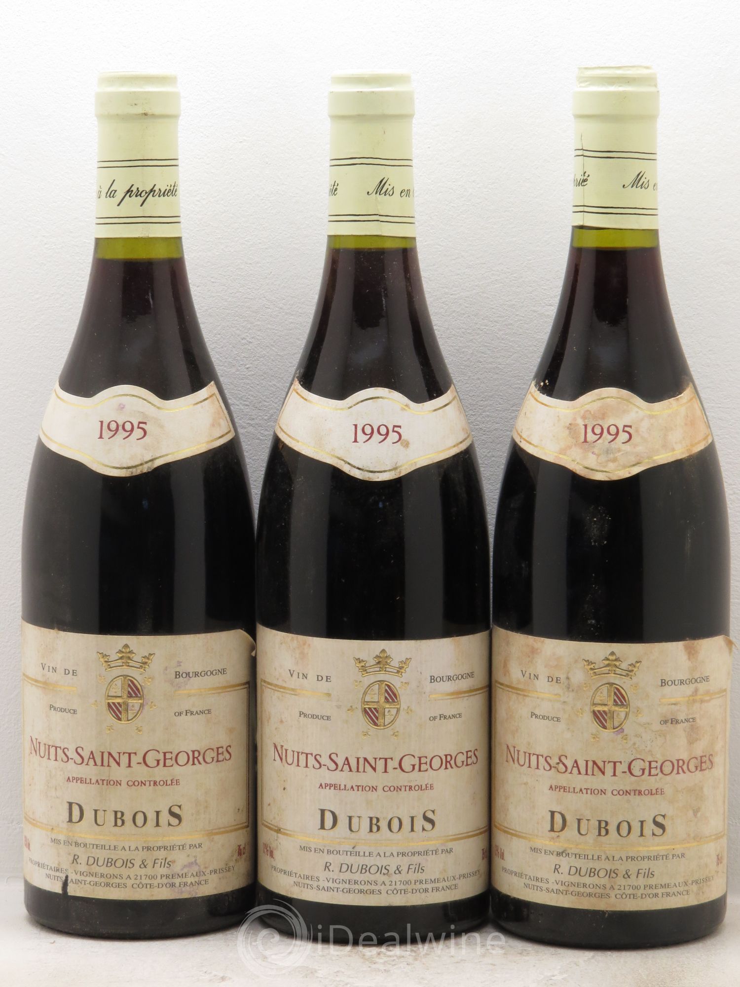 Nuits-Saint-Georges Domaine Dubois 1995 - Lot de 3 bouteilles - 0