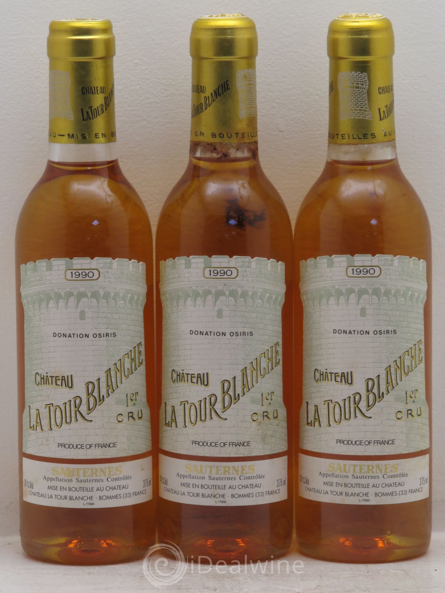 Château la Tour Blanche 1er Grand Cru Classé 1990 - Posten von 3 Demi-Flaschen - 0