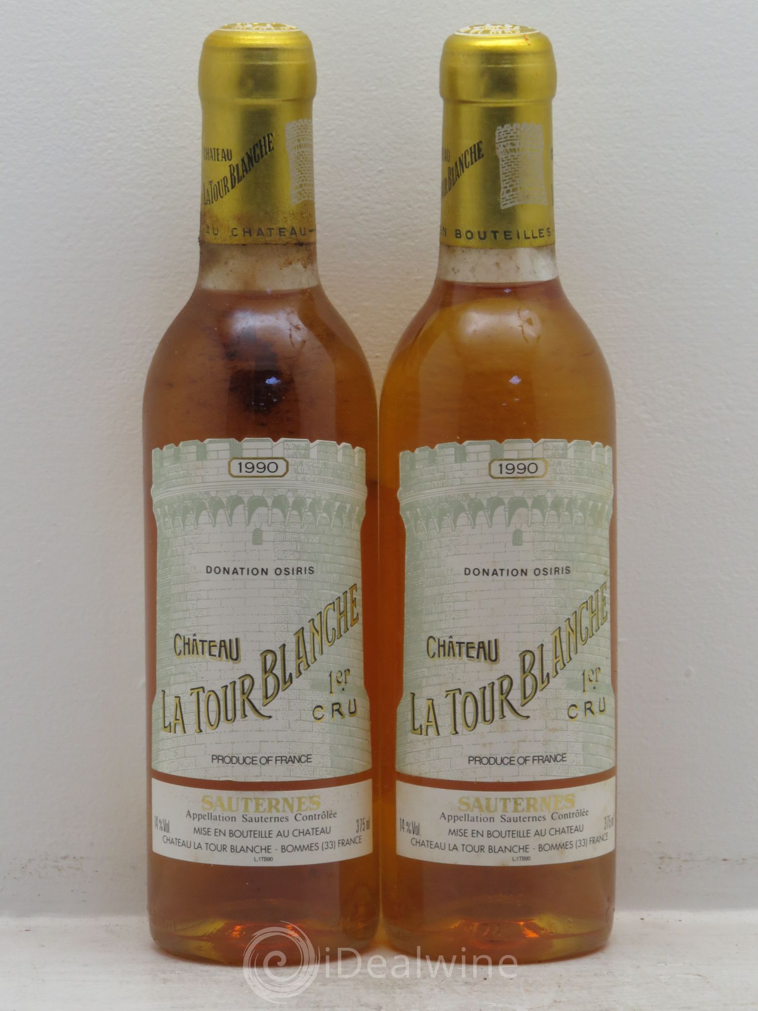 Château la Tour Blanche 1er Grand Cru Classé 1990 - Posten von 2 Demi-Flaschen - 0