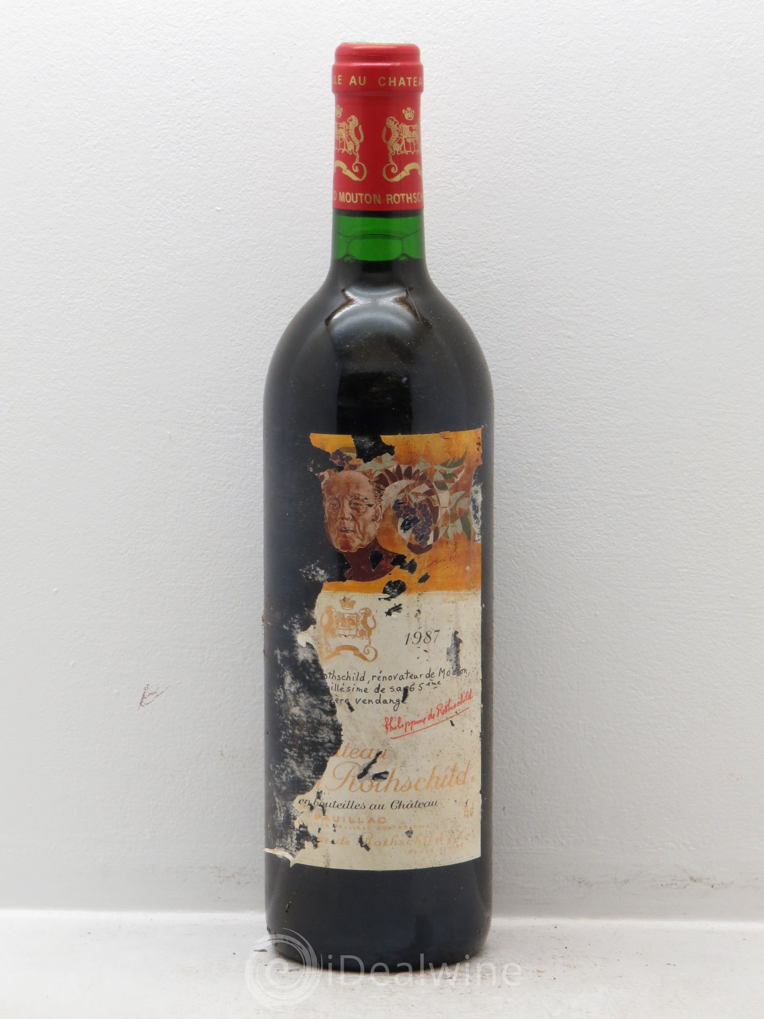 Château Mouton Rothschild 1er Grand Cru Classé 1987 - Lot de 1 bouteille - 0