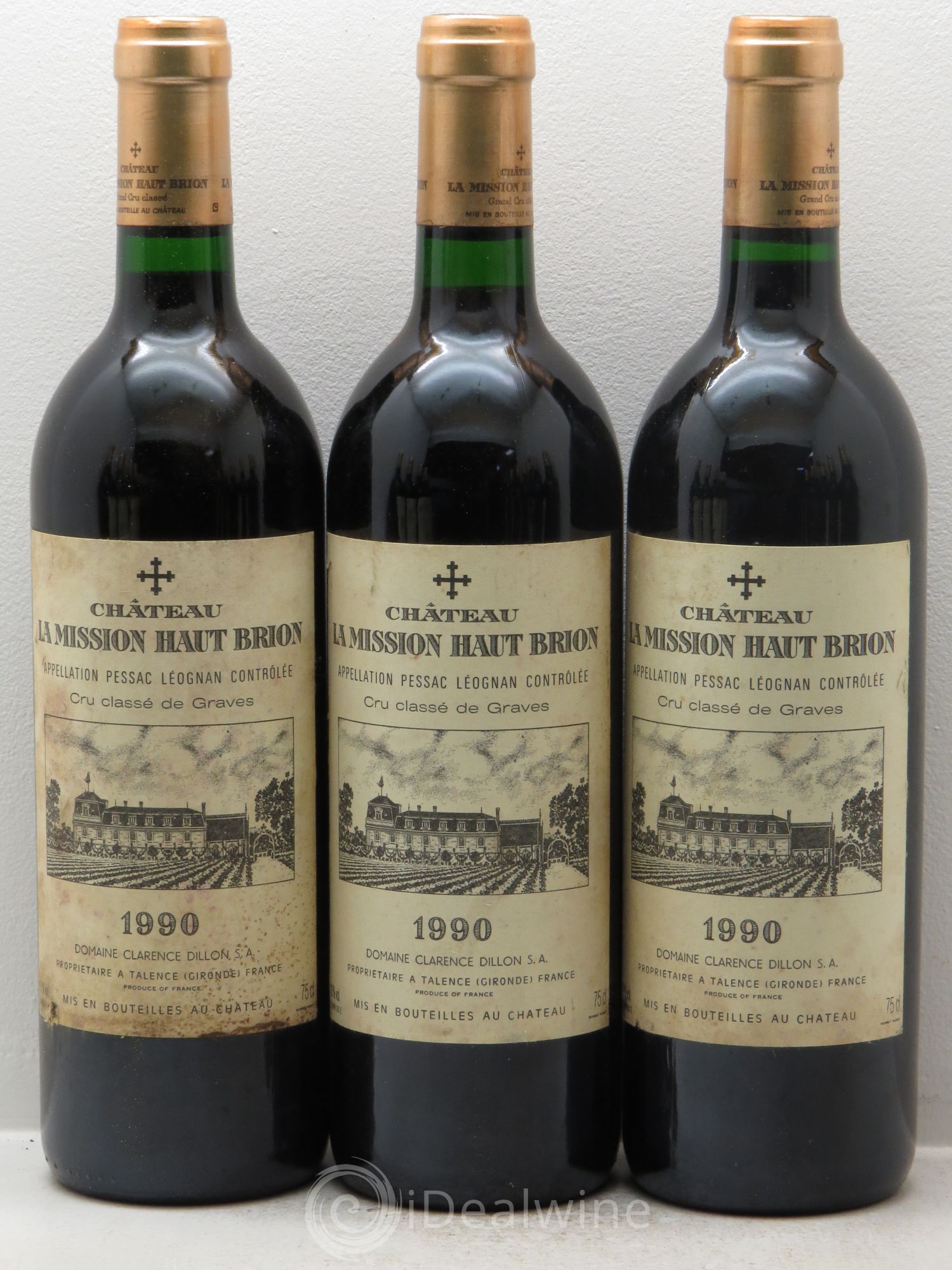 Château la Mission Haut-Brion Cru Classé de Graves 1990 - Lot de 12 bouteilles - 1