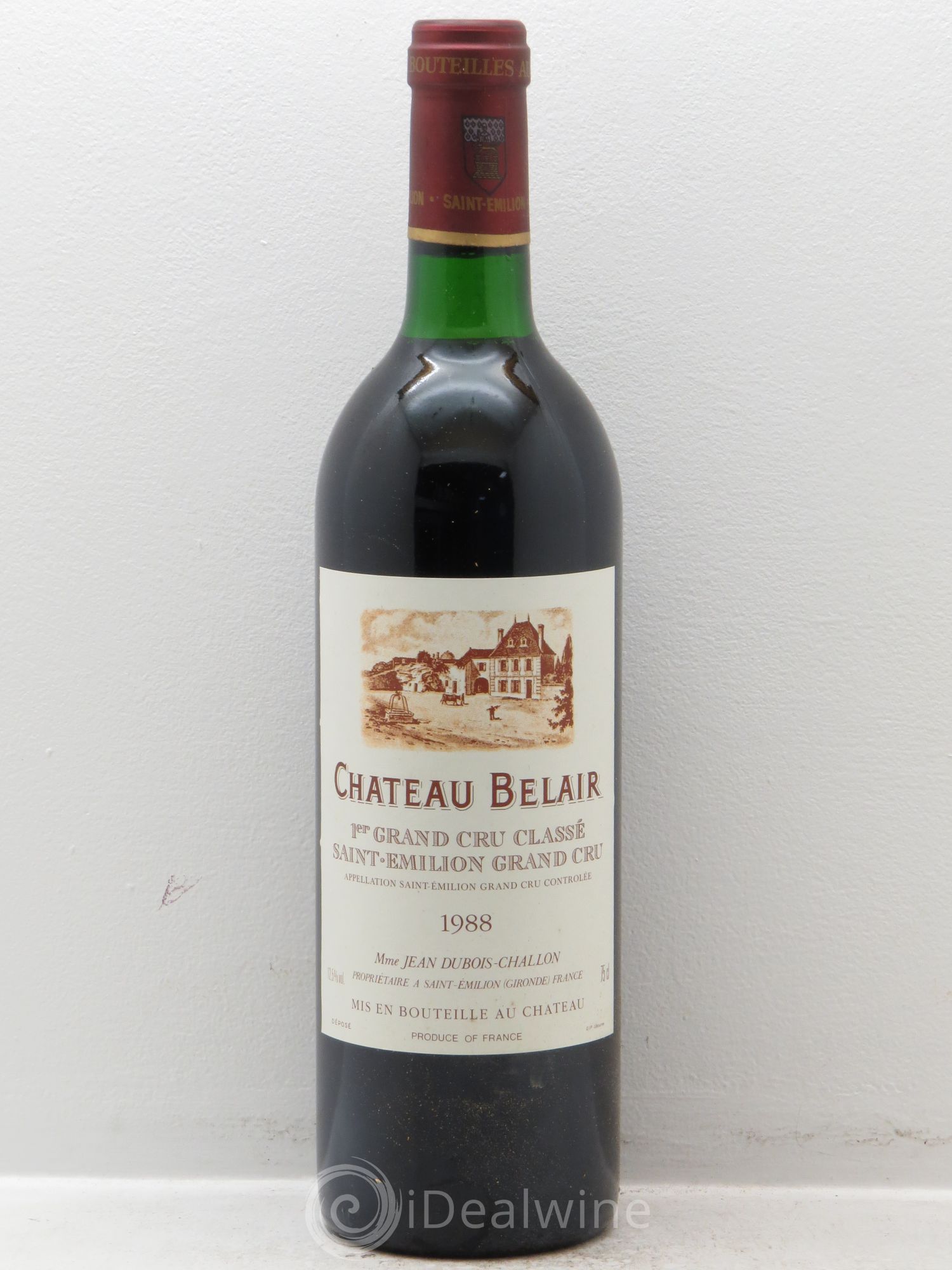Château Belair (Belair-Monange) 1er Grand Cru Classé B 1988 - Lot de 12 bouteilles - 0