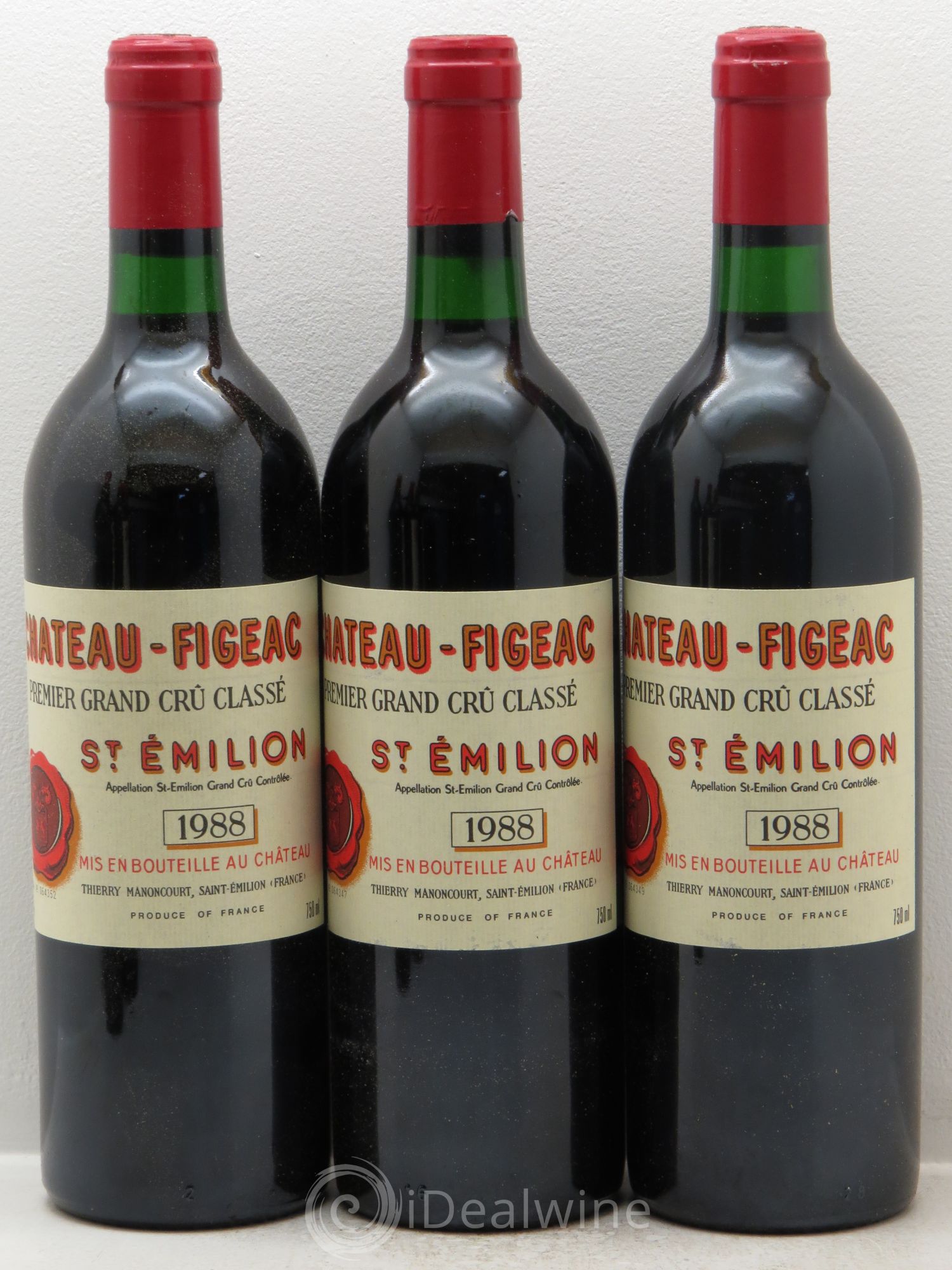 Château Figeac 1er Grand Cru Classé A 1988 - Lot de 12 bouteilles - 1