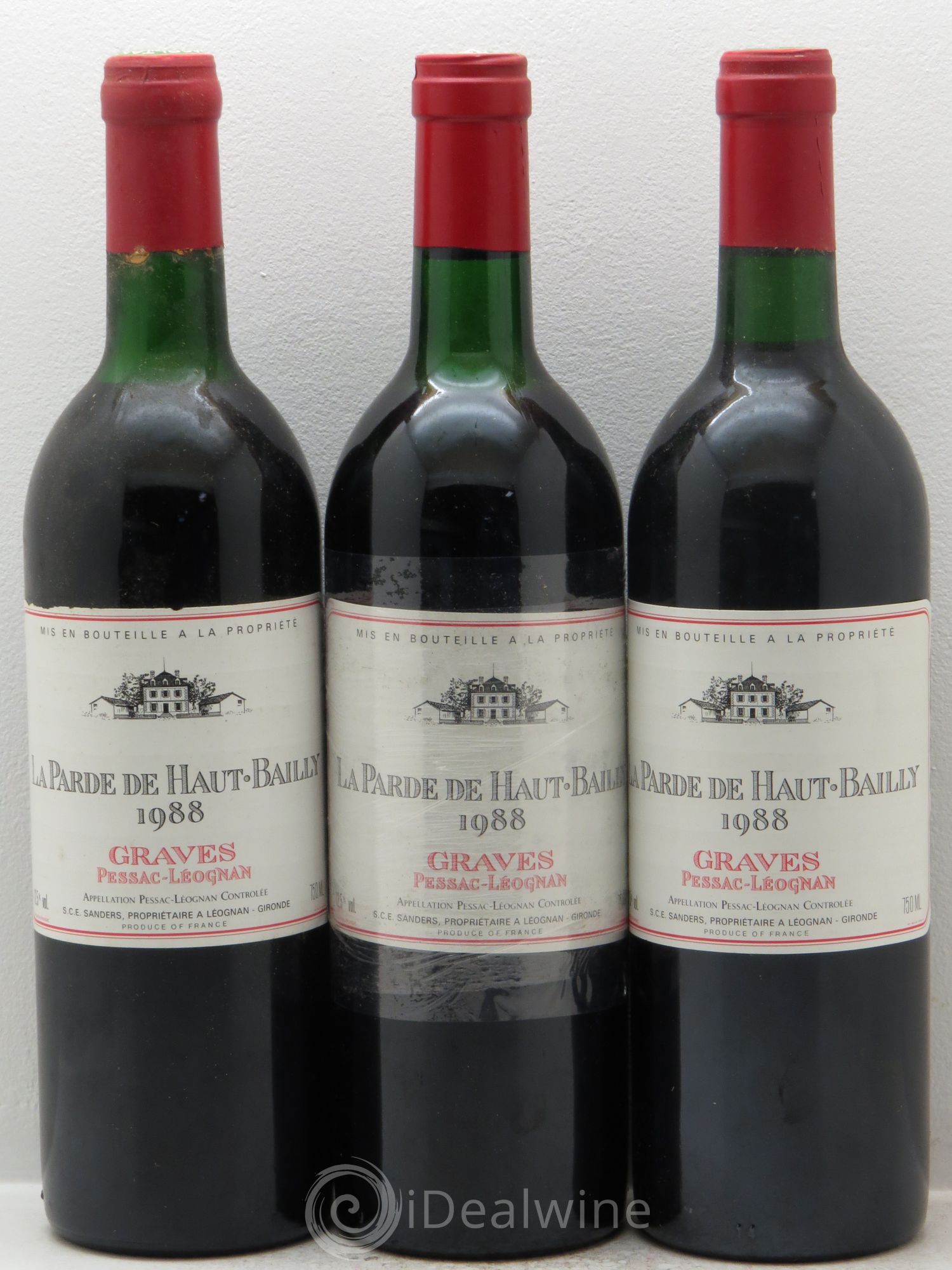 Haut Bailly II (Anciennement La Parde de Haut-Bailly) Second Vin 1988 - Lot de 3 bouteilles - 0