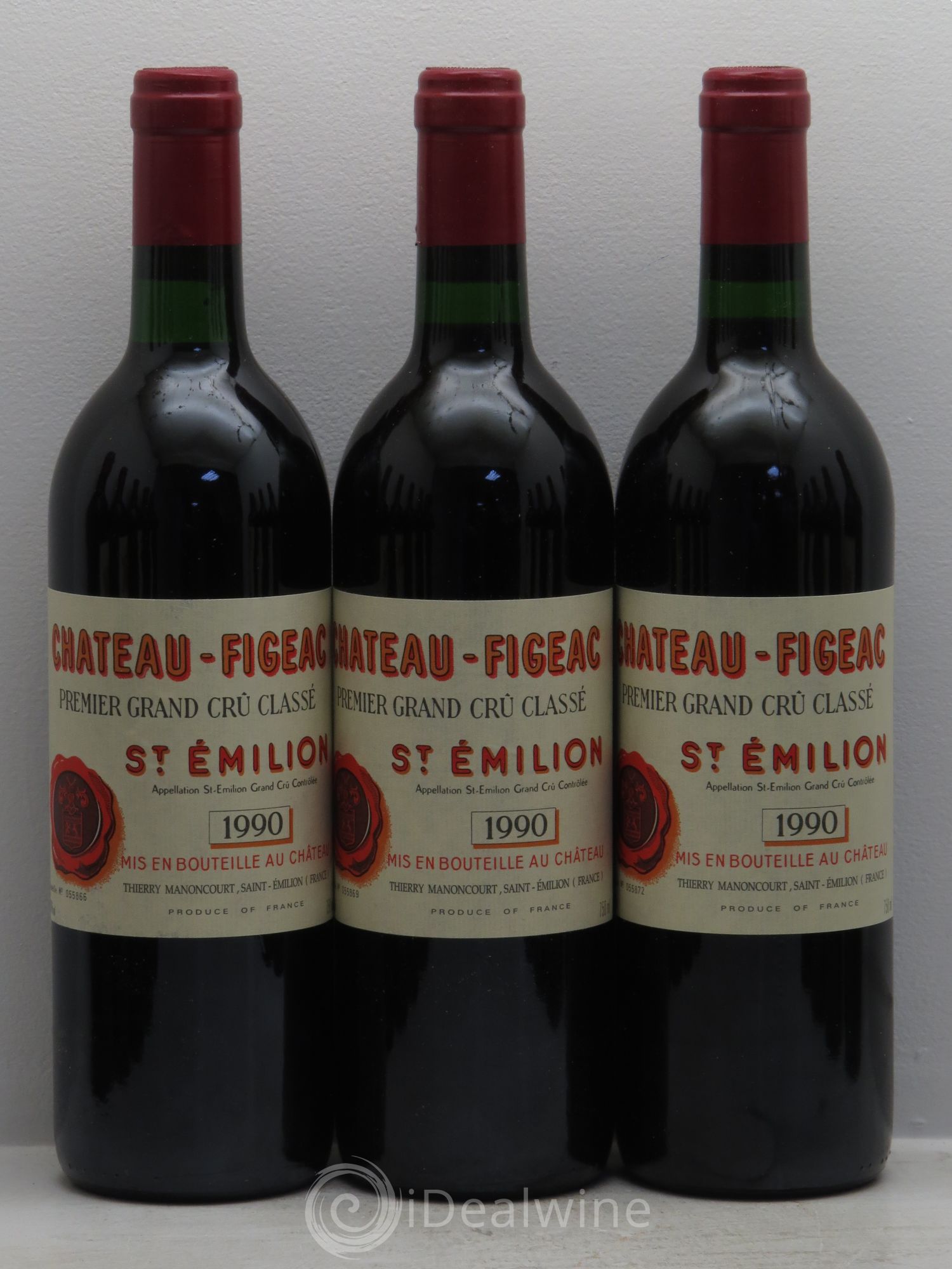 Château Figeac 1er Grand Cru Classé A 1990 - Lot de 12 bouteilles - 1