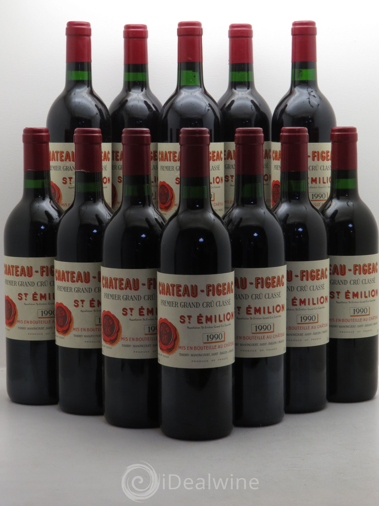 Château Figeac 1er Grand Cru Classé A 1990 - Lot de 12 bouteilles - 0