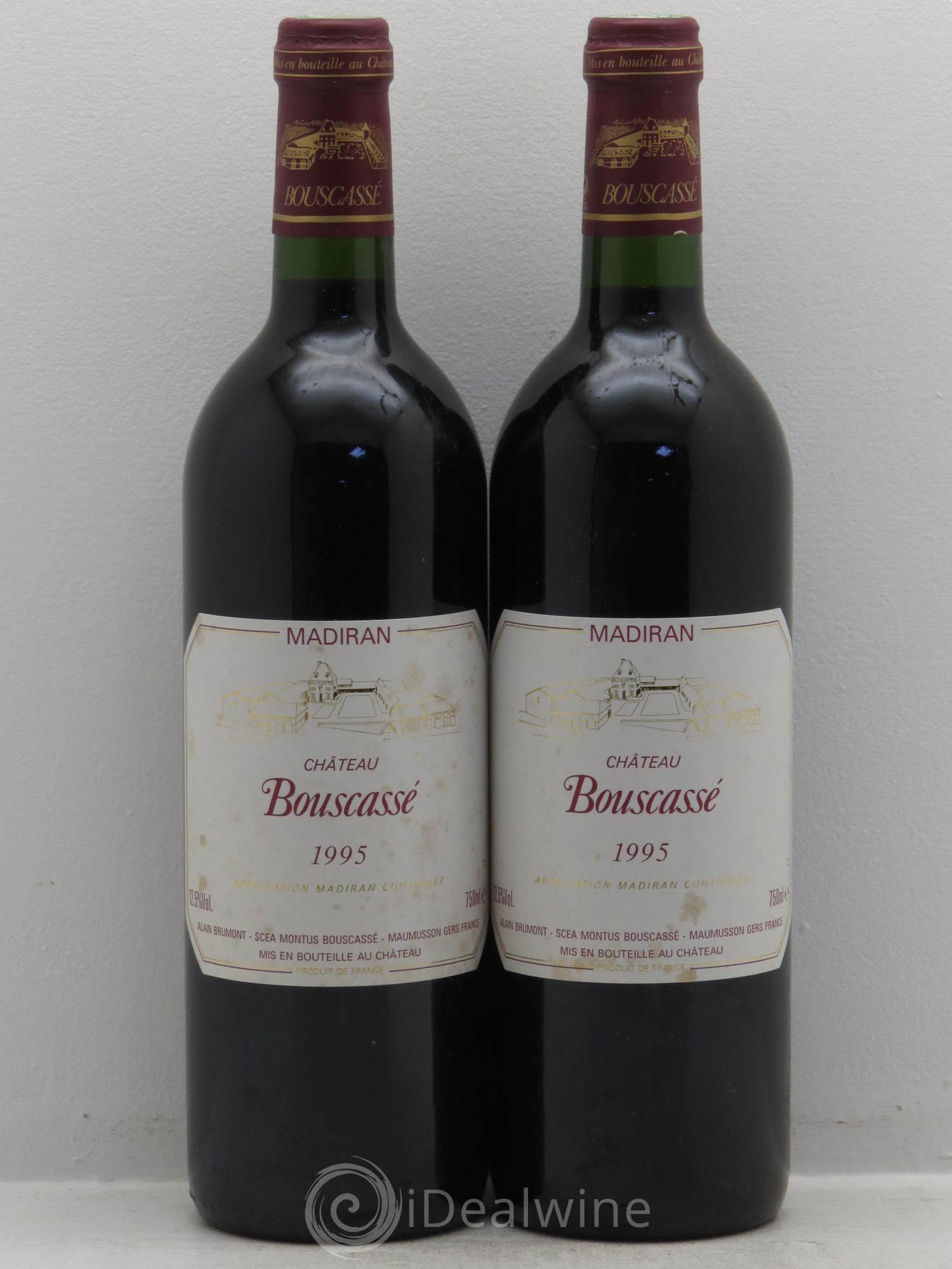 Madiran Château Bouscassé Alain Brumont 1995 - Lot de 2 bouteilles - 0