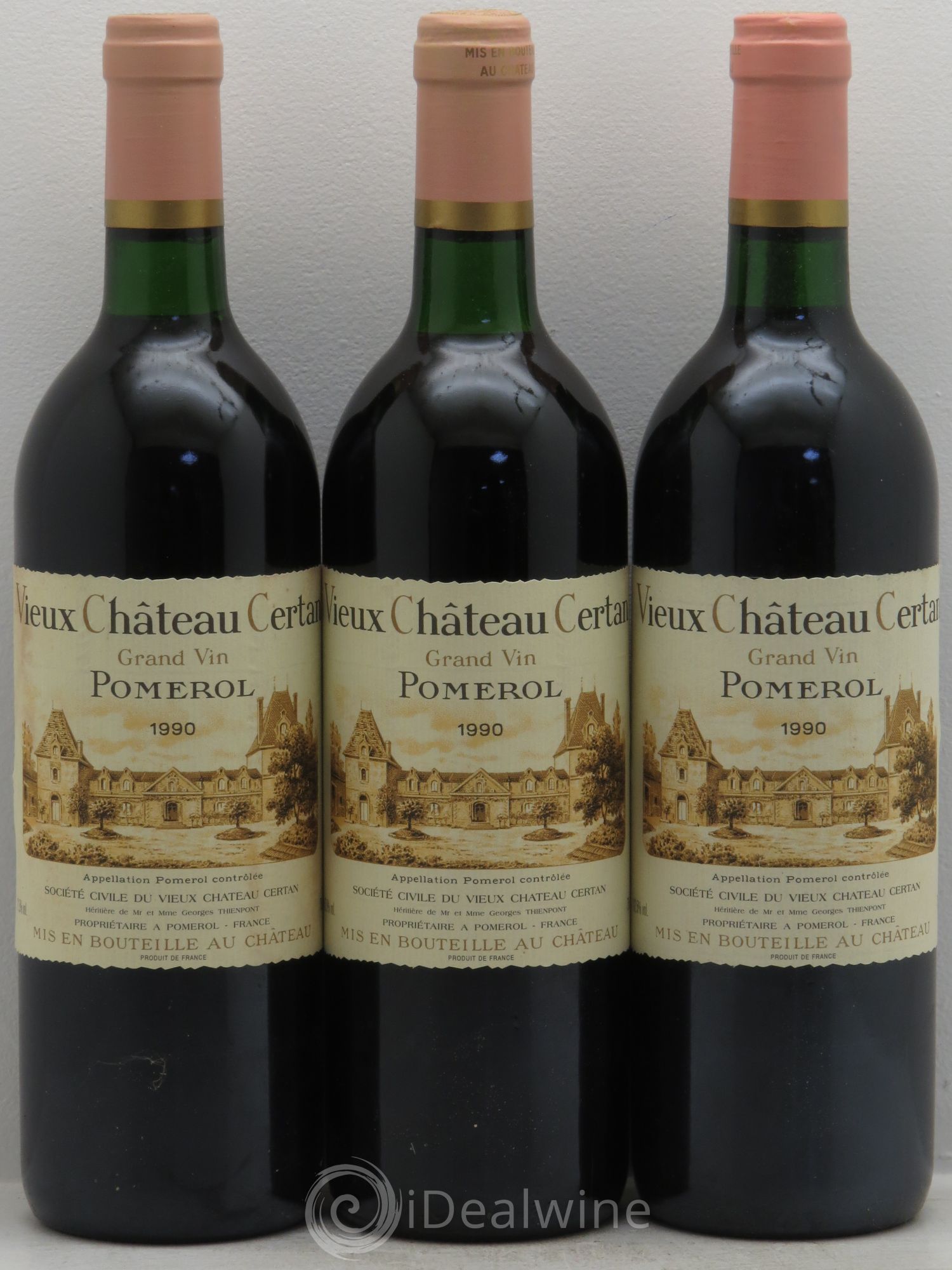 Vieux Château Certan 1990 - Lot de 3 bouteilles - 0