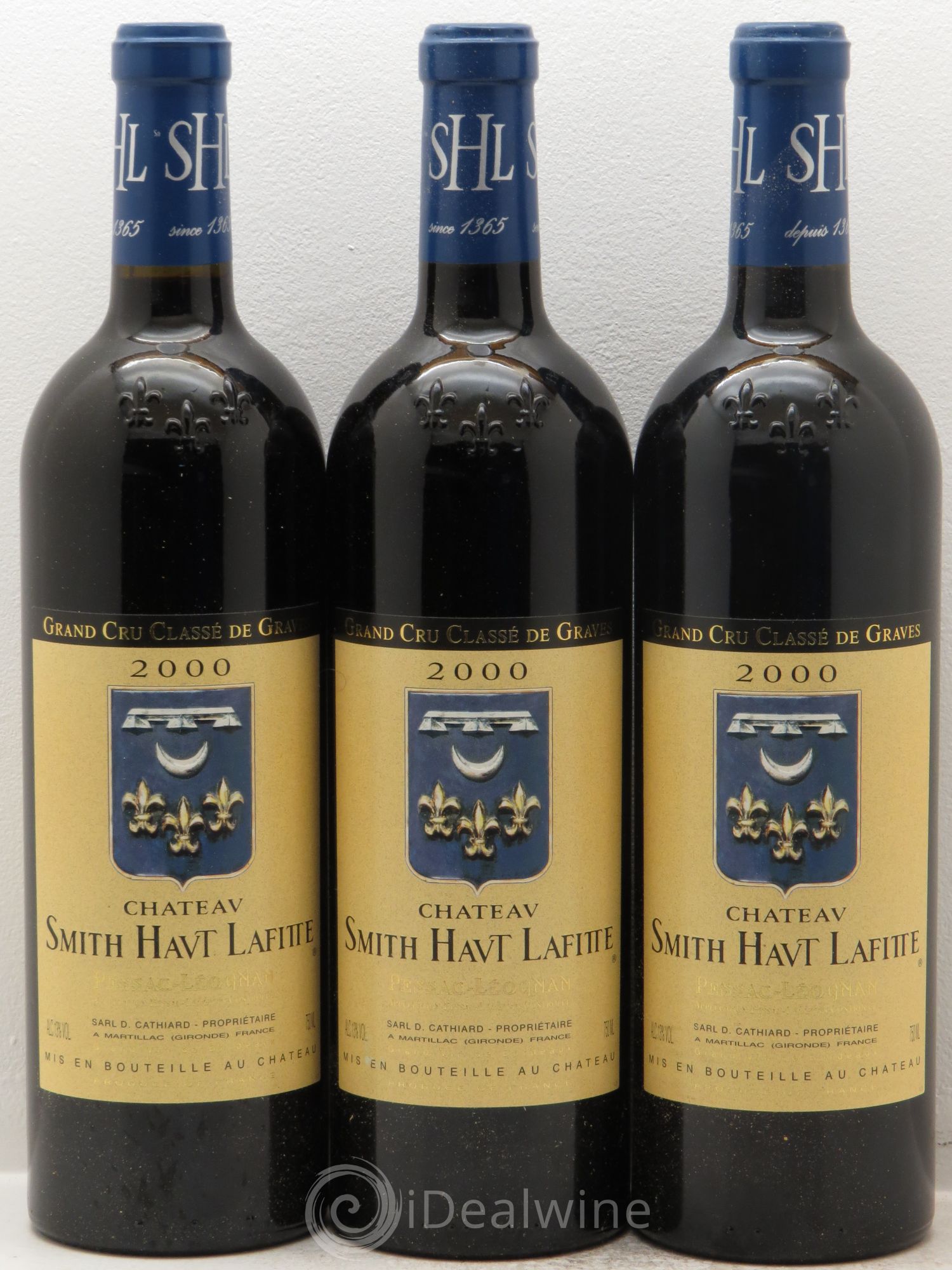 Château Smith Haut Lafitte Cru Classé de Graves 2000 - Lot de 3 bouteilles - 0