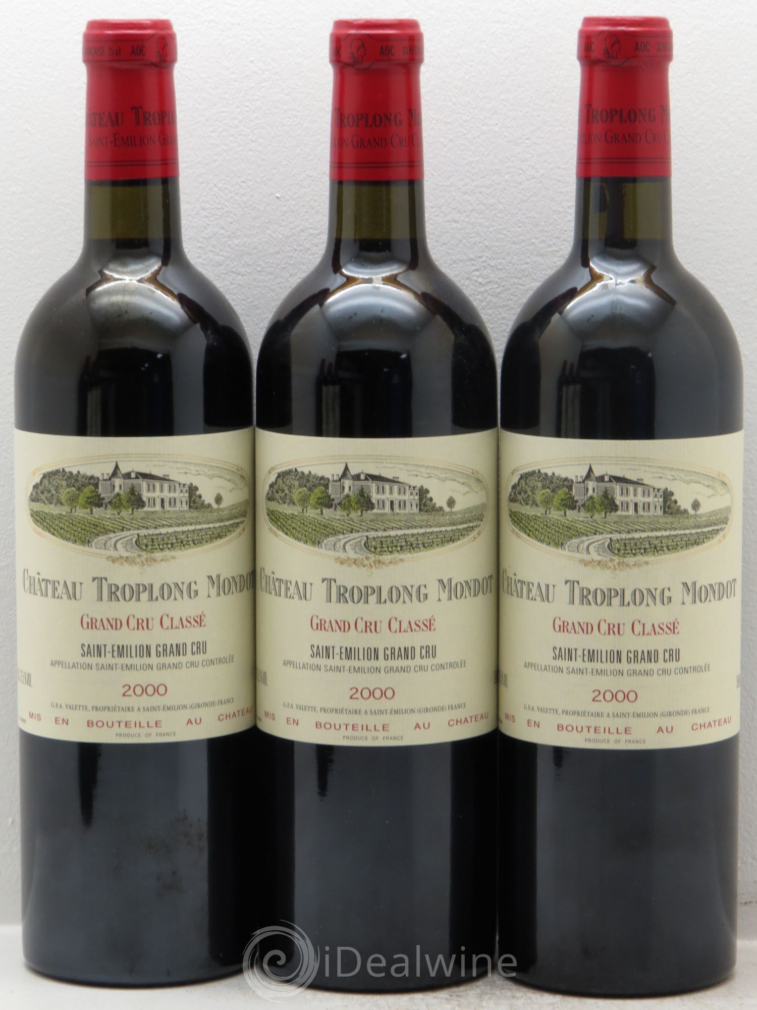 Château Troplong Mondot 1er Grand Cru Classé B 2000 - Lot de 12 bouteilles - 1