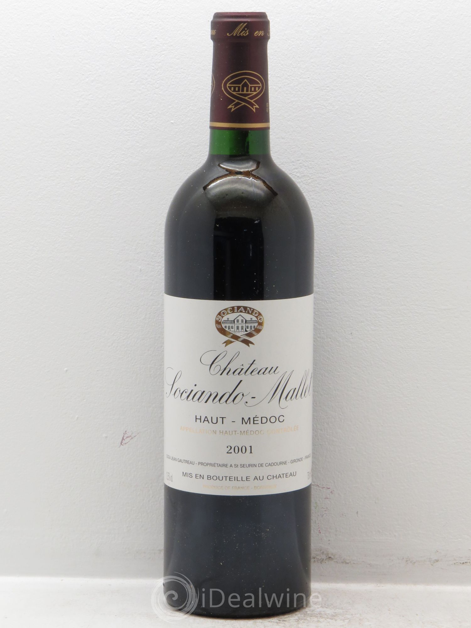 Château Sociando Mallet 2001 - Lot de 12 bouteilles - 0