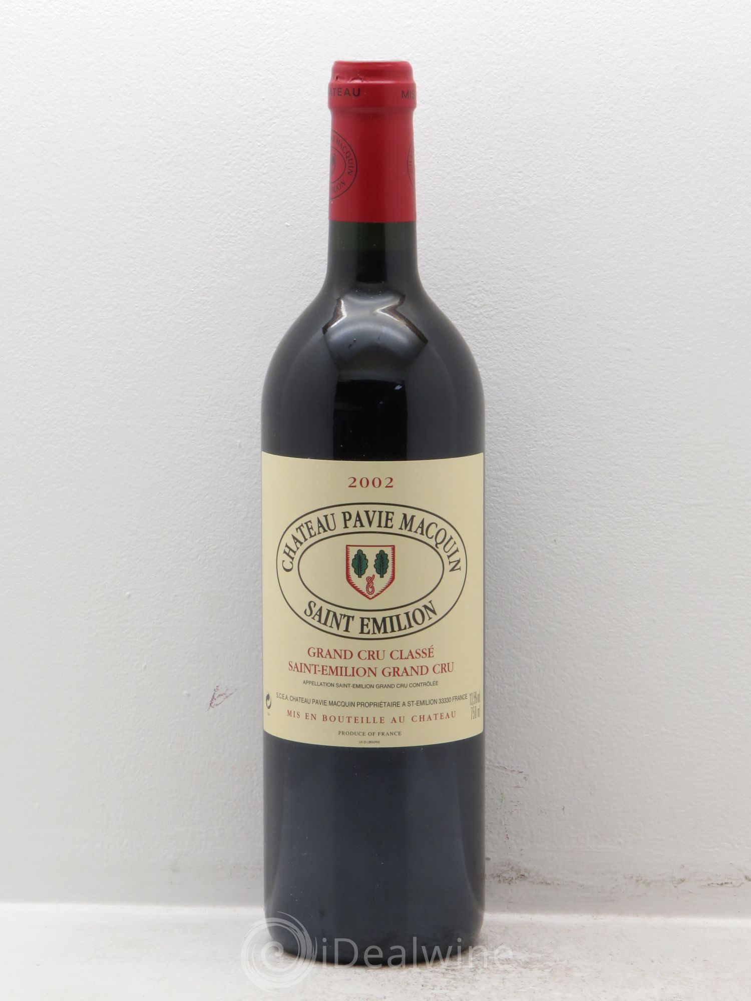 Château Pavie Macquin 1er Grand Cru Classé B 2002 - Lot de 12 bouteilles - 0