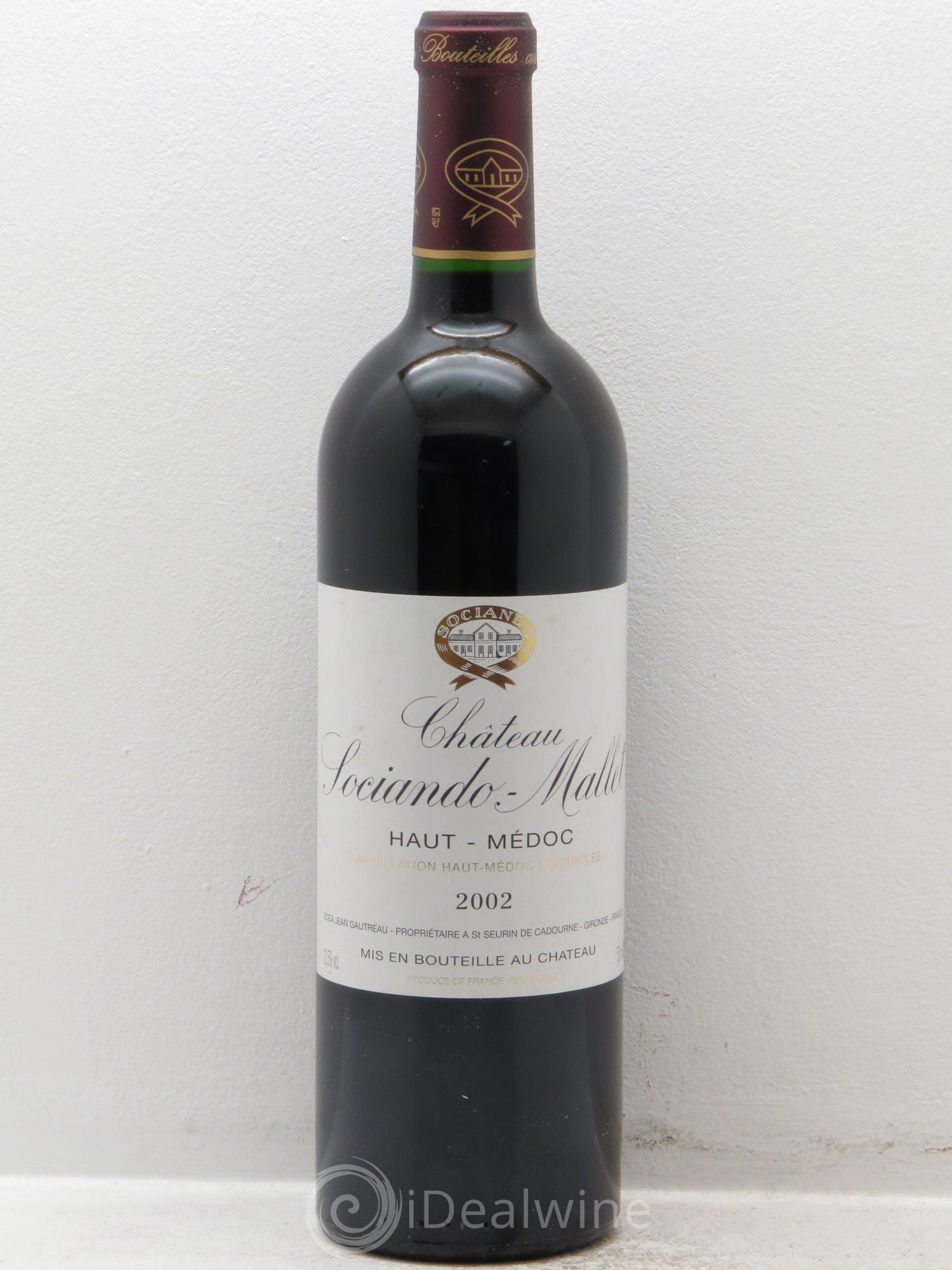 Château Sociando Mallet 2002 - Lot de 12 bouteilles - 0