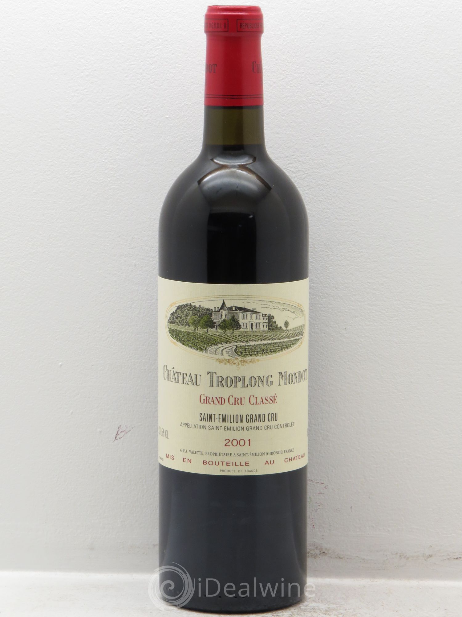 Château Troplong Mondot 1er Grand Cru Classé B 2001 - Lot de 12 bouteilles - 0