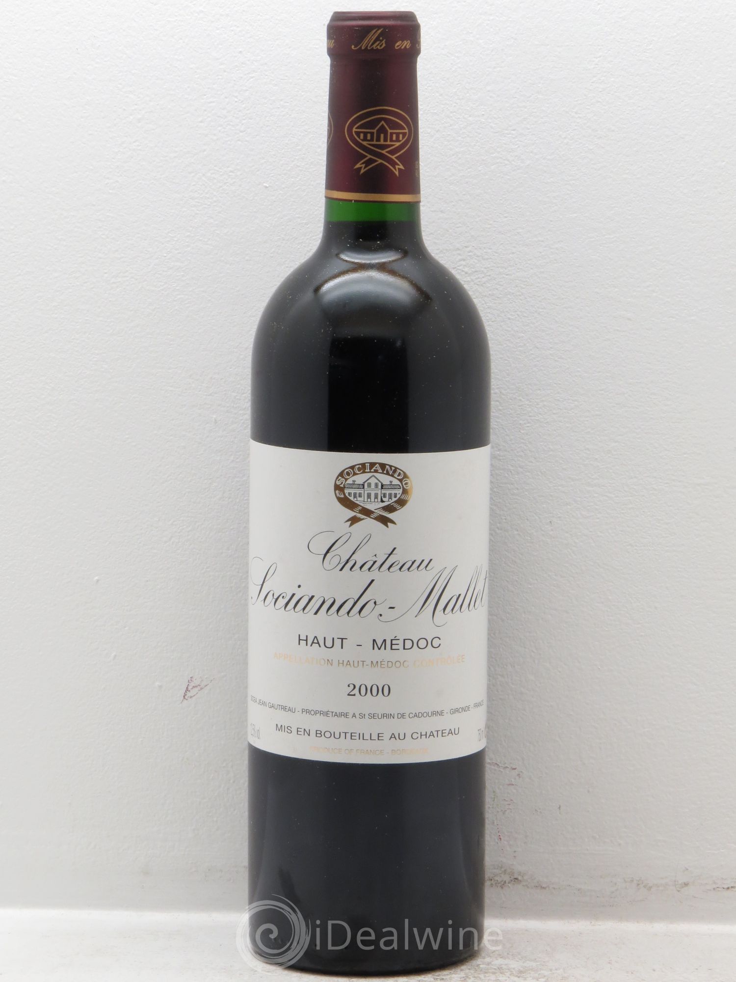 Château Sociando Mallet 2000 - Lot de 12 bouteilles - 0