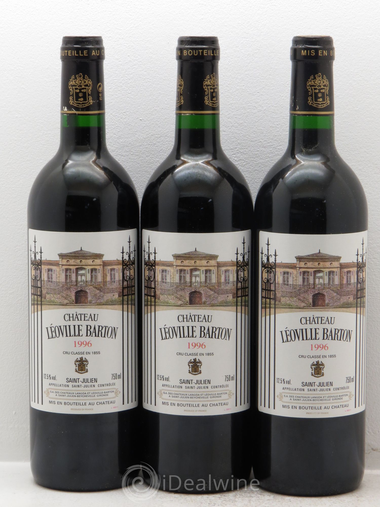 Château Léoville Barton 2ème Grand Cru Classé 1996 - Lot de 12 bouteilles - 1