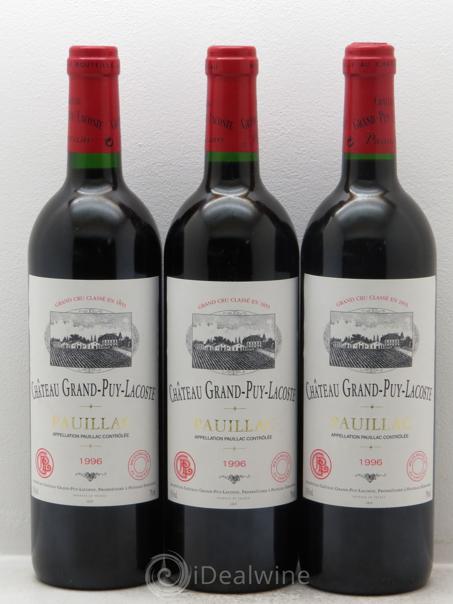 Château Grand Puy Lacoste 5ème Grand Cru Classé 1996 - Lot de 12 bouteilles - 1