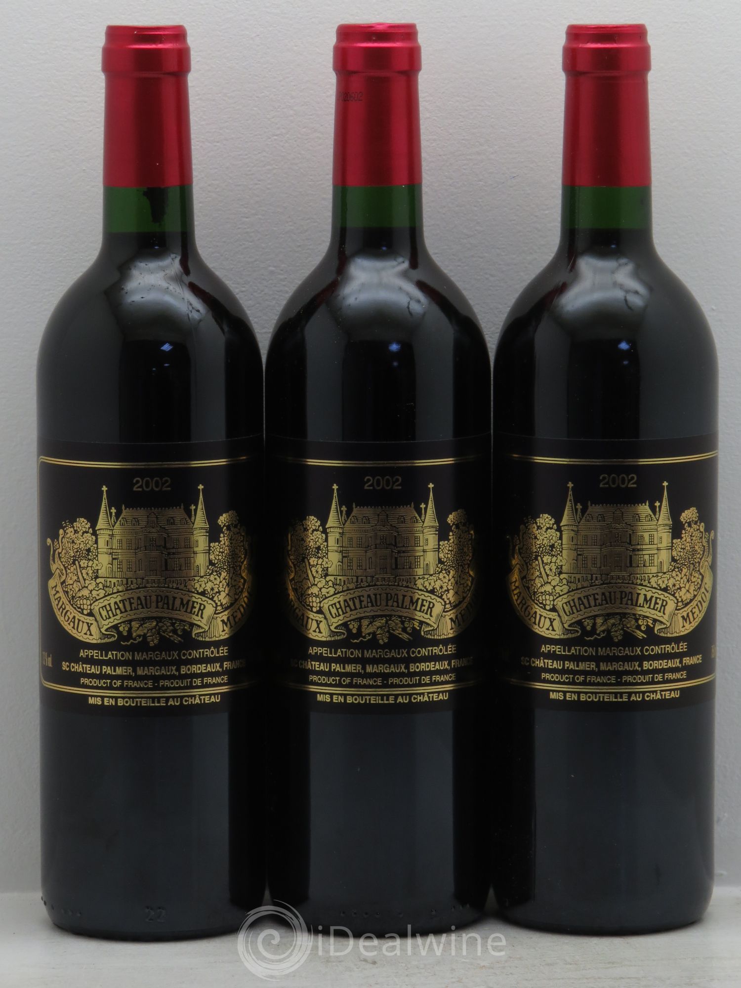 Château Palmer 3ème Grand Cru Classé 2002 - Lot de 3 bouteilles - 0