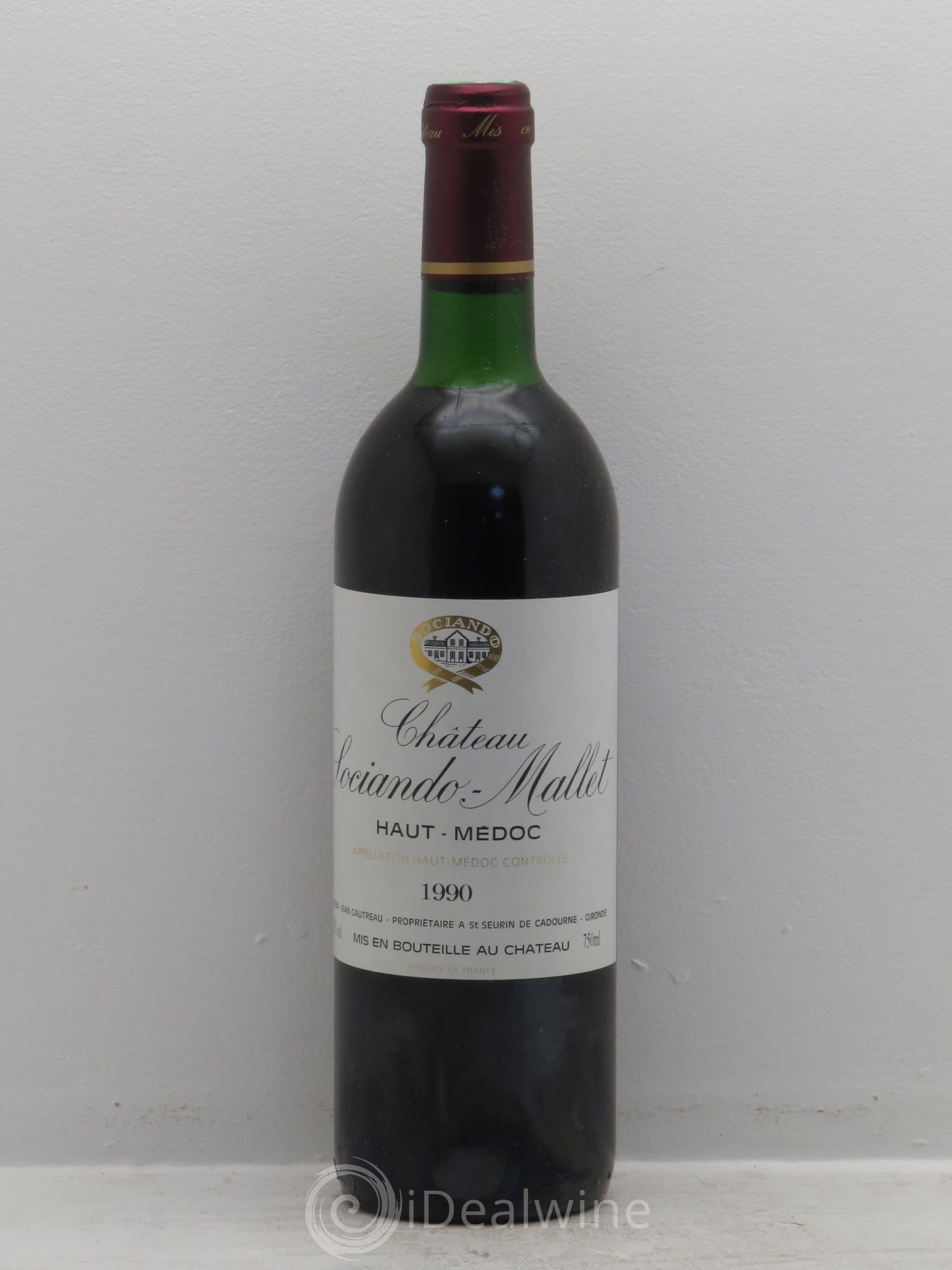 Château Sociando Mallet 1990 - Lot de 6 bouteilles - 0