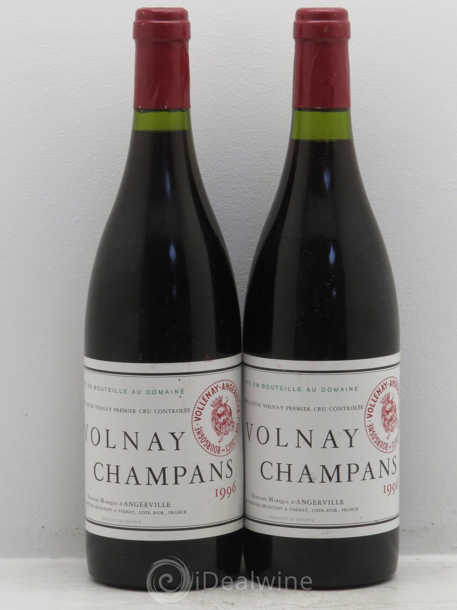Volnay 1er Cru Champans Marquis d'Angerville (Domaine) 1996 - Lot de 2 bouteilles - 0