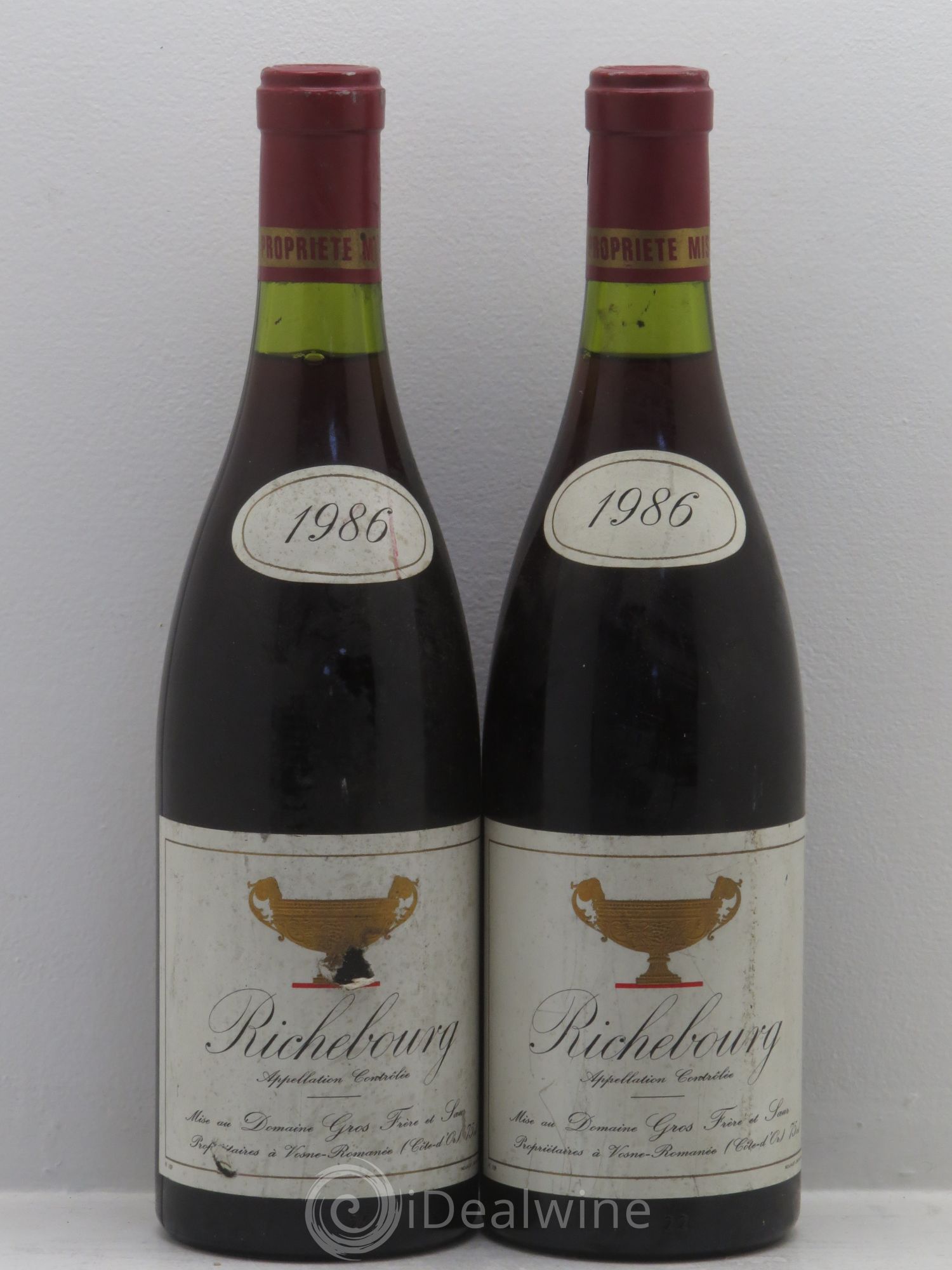 Richebourg Grand Cru Gros Frère & Soeur 1986 - Lot de 2 bouteilles - 0
