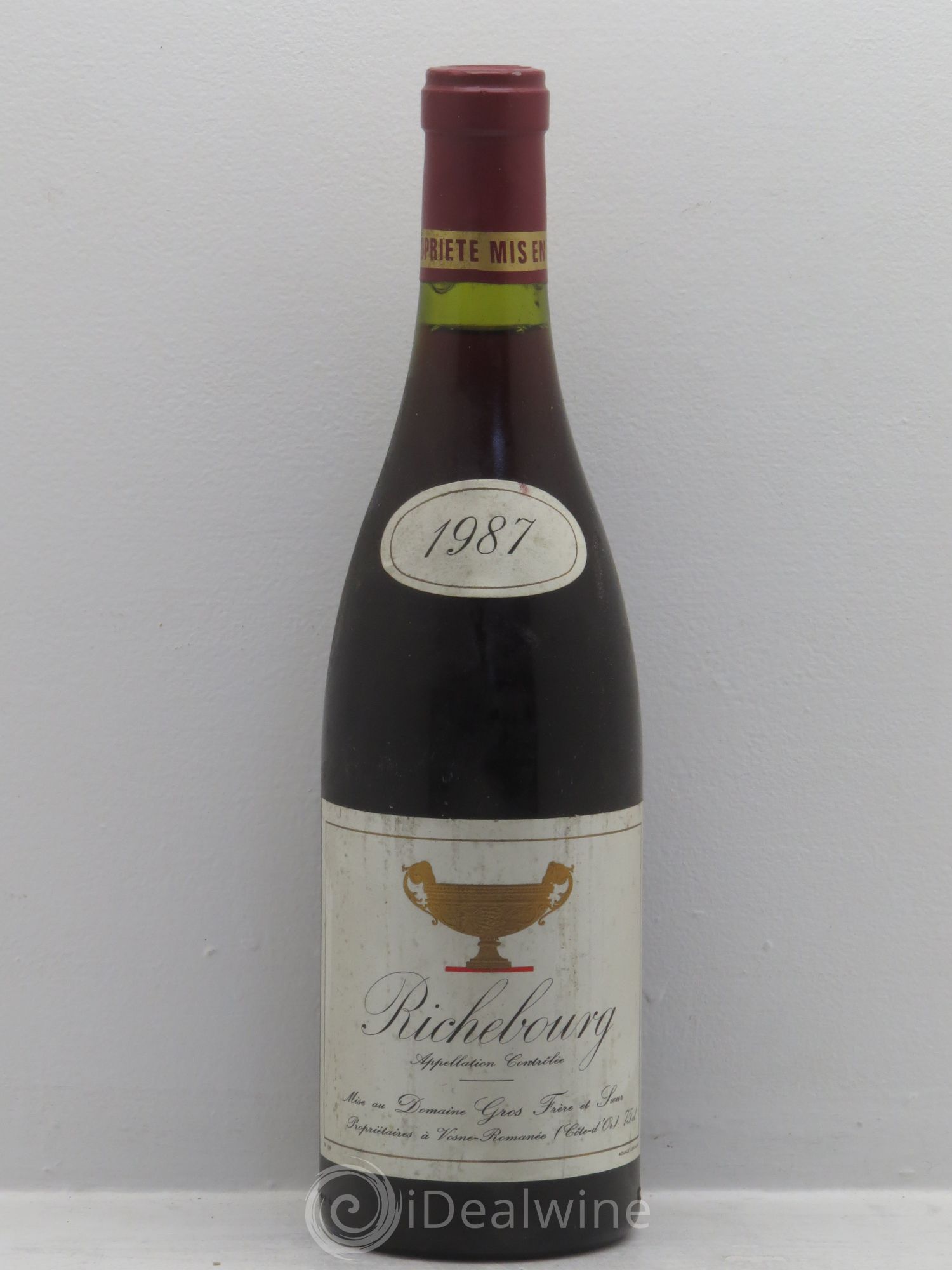 Richebourg Grand Cru Gros Frère & Soeur 1987 - Lot de 1 bouteille - 0
