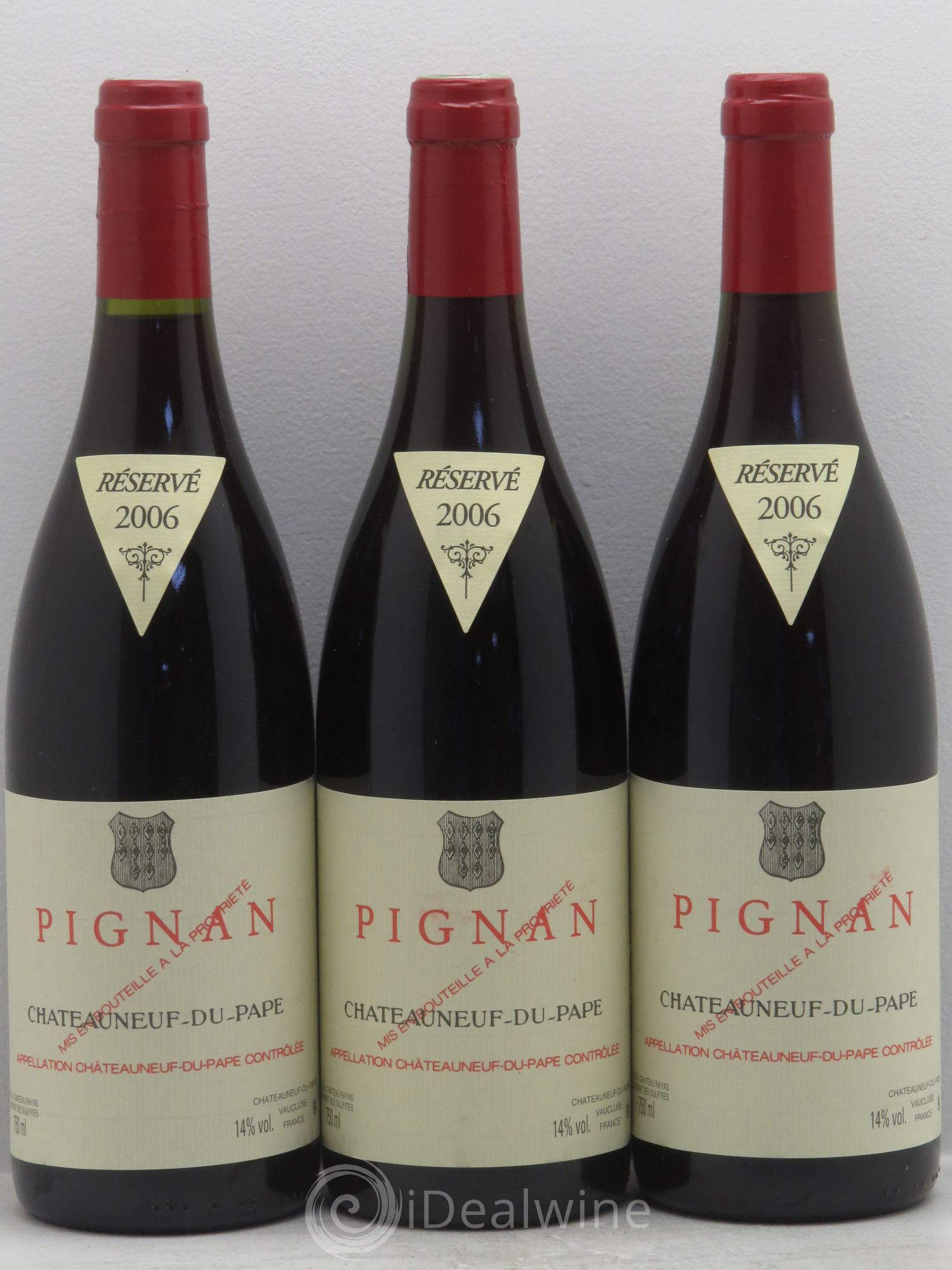 Châteauneuf-du-Pape Pignan Emmanuel Reynaud 2006 - Lot de 3 bouteilles - 0