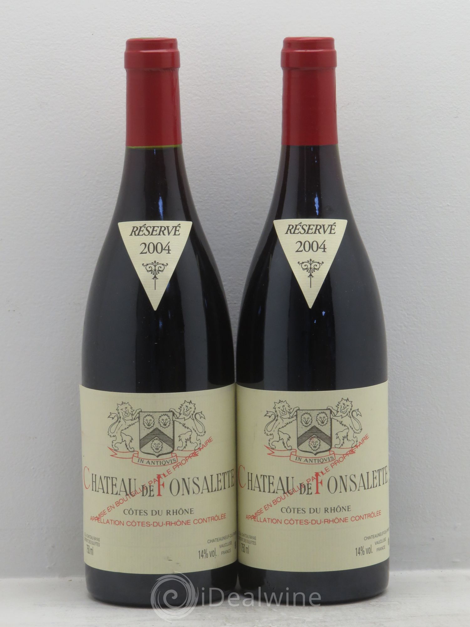 Côtes-du-Rhône Château de Fonsalette Emmanuel Reynaud 2004 - Lot de 2 bouteilles - 0