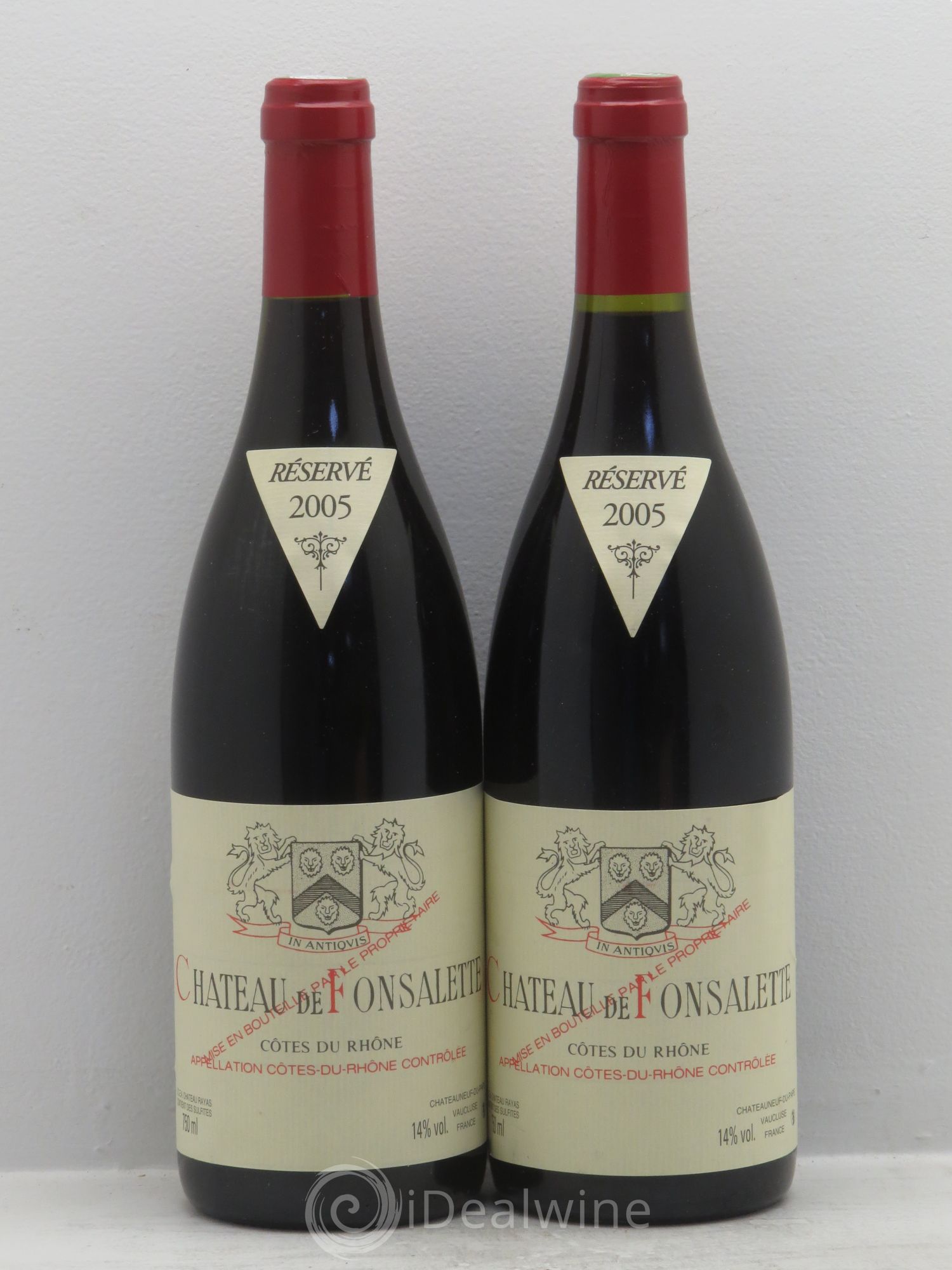 Côtes-du-Rhône Château de Fonsalette Emmanuel Reynaud 2005 - Lot de 2 bouteilles - 0