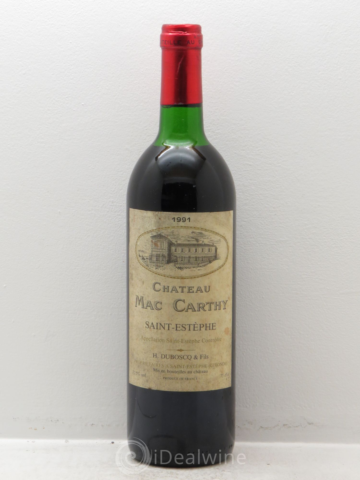 Saint-Estèphe Château Mac Carthy 1991 - Lot de 1 bouteille - 0