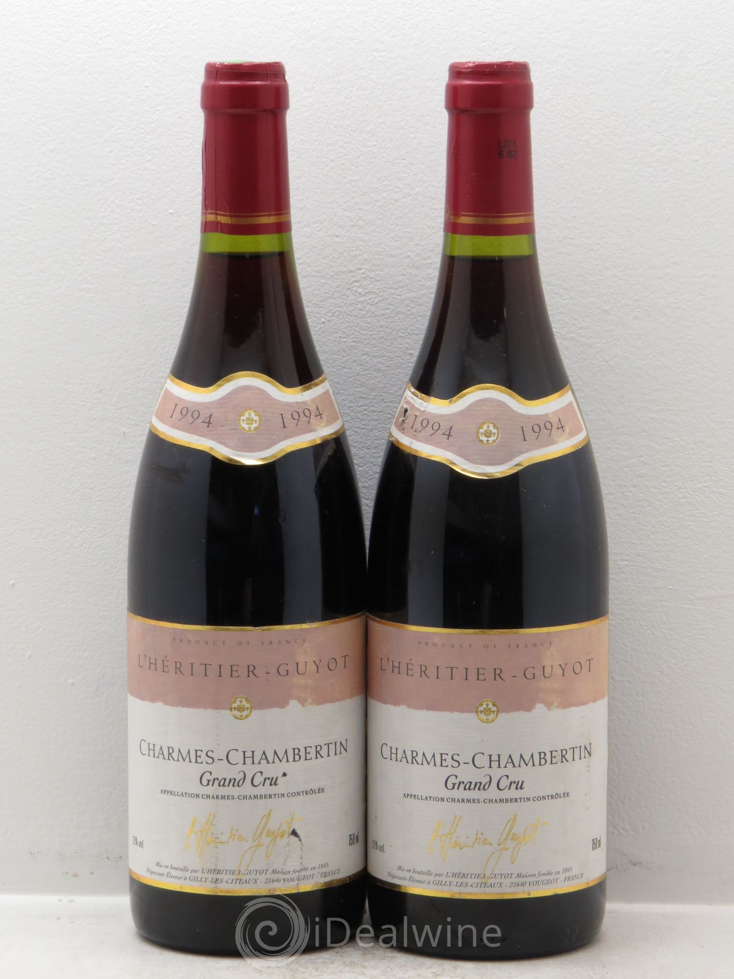 Charmes-Chambertin Grand Cru L'Héritier Guyot 1994 - Posten von 2 Flaschen - 0