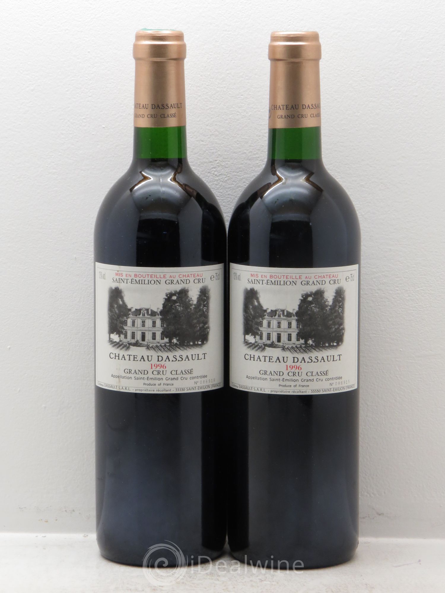 Château Dassault Grand Cru Classé 1996 - Lot de 2 bouteilles - 0