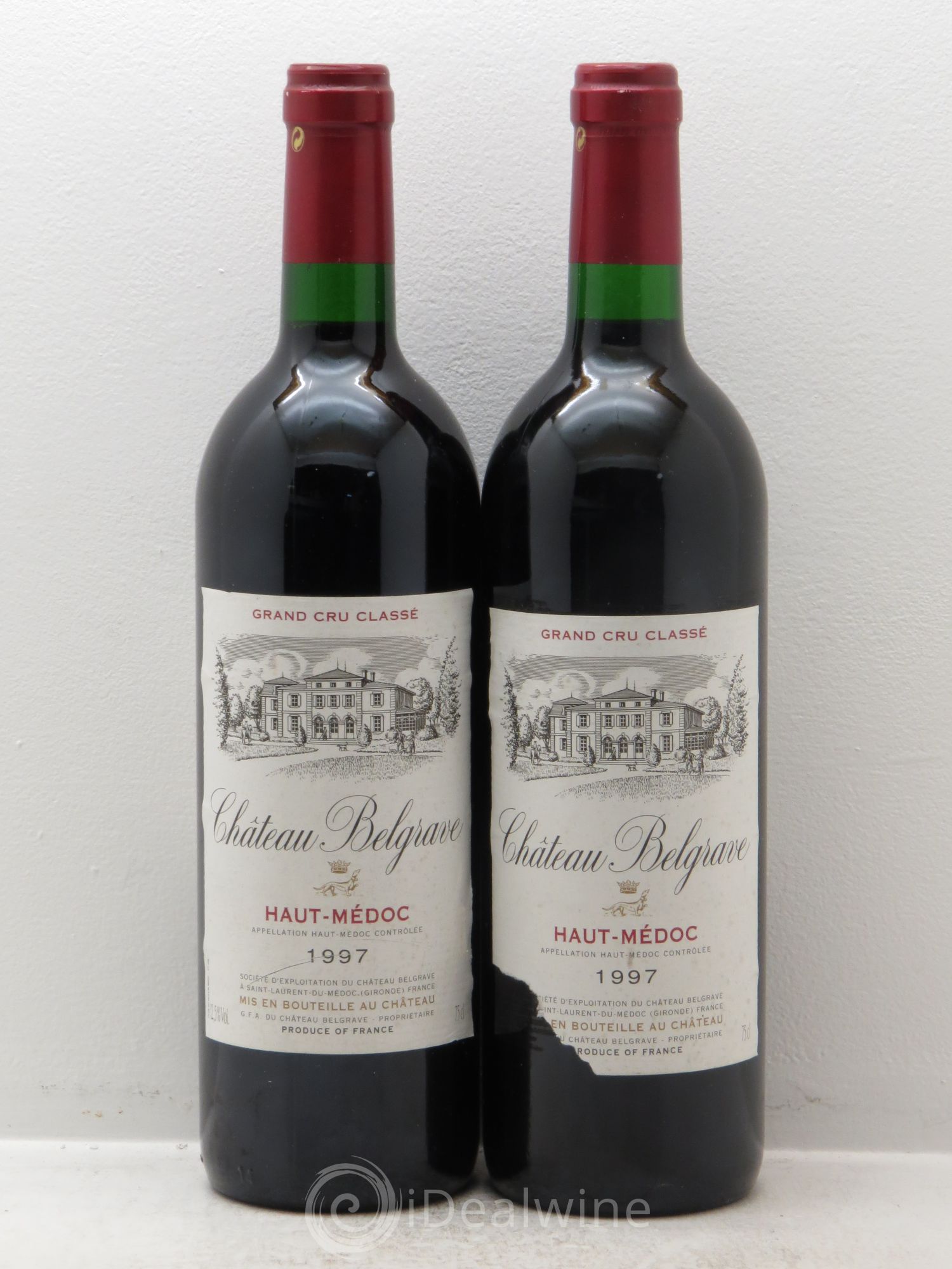 Château Belgrave 5ème Grand Cru Classé 1997 - Lot de 2 bouteilles - 0