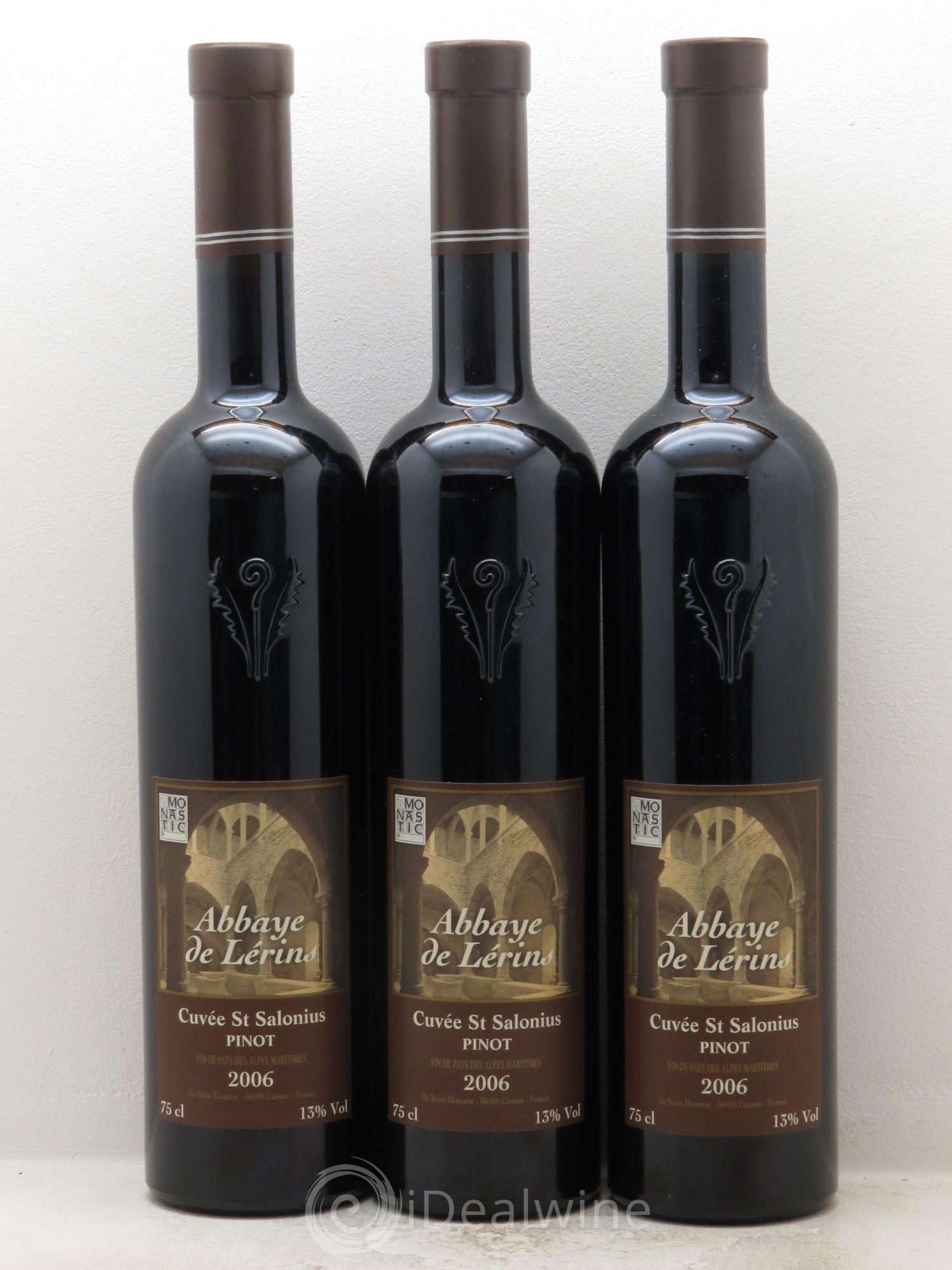 Méditerranée Abbaye de Lérins Lérina SARL Saint Salonius Pinot 2006 - Lotto di 3 bottiglie - 0